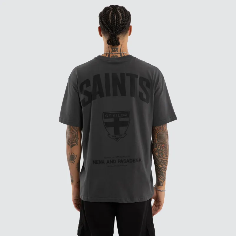 St Kilda Saints Champions Box Fit Tee Asphalt made by Nena and Pasadena