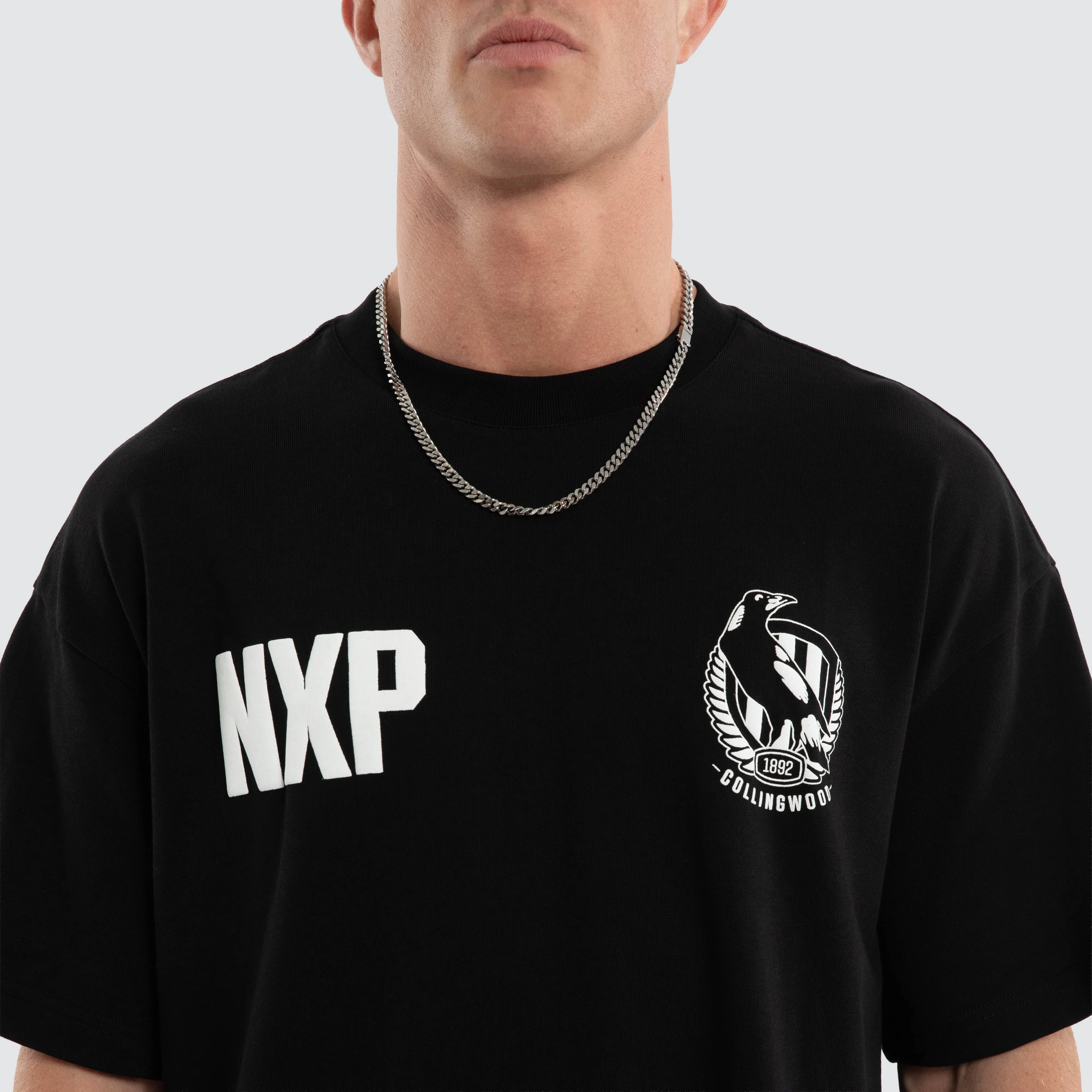 Collingwood Magpies Archive Raptor Tee Jet Black sold by Nena and Pasadena product image thumbnail 2