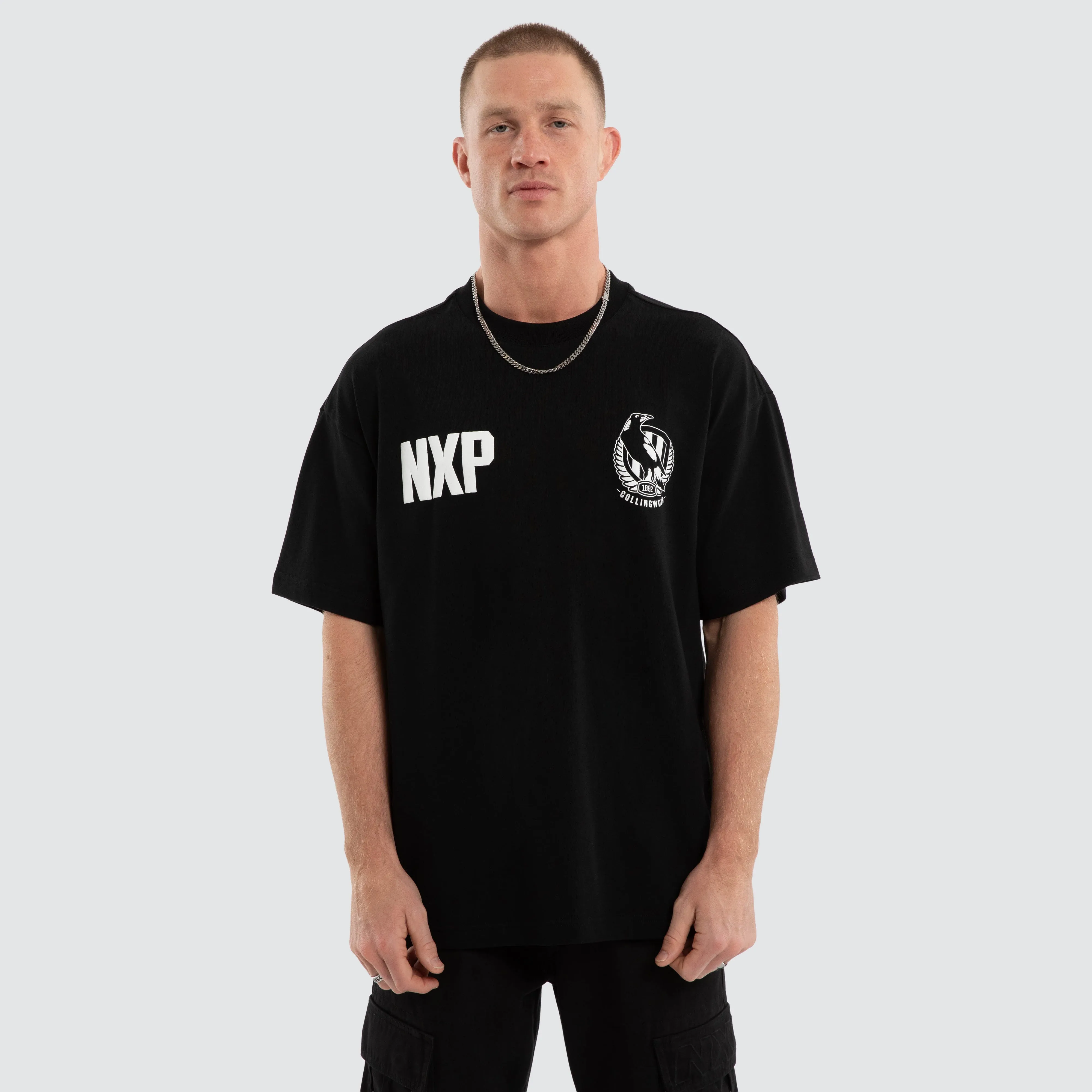 Collingwood Magpies Archive Raptor Tee Jet Black sold by Nena and Pasadena product image thumbnail 5
