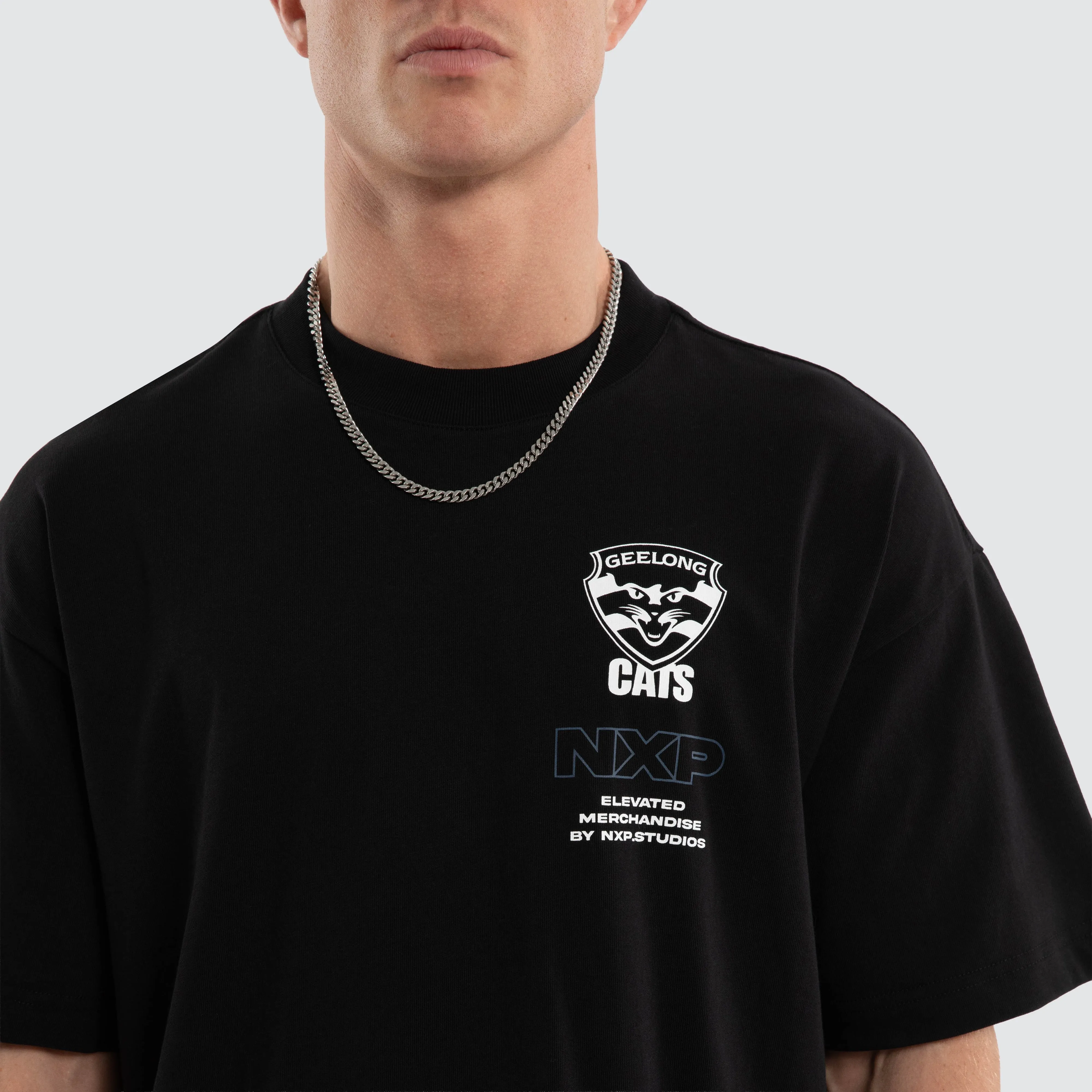 Geelong Cats Sticker Raptor Tee Jet Black sold by Nena and Pasadena product image thumbnail 5