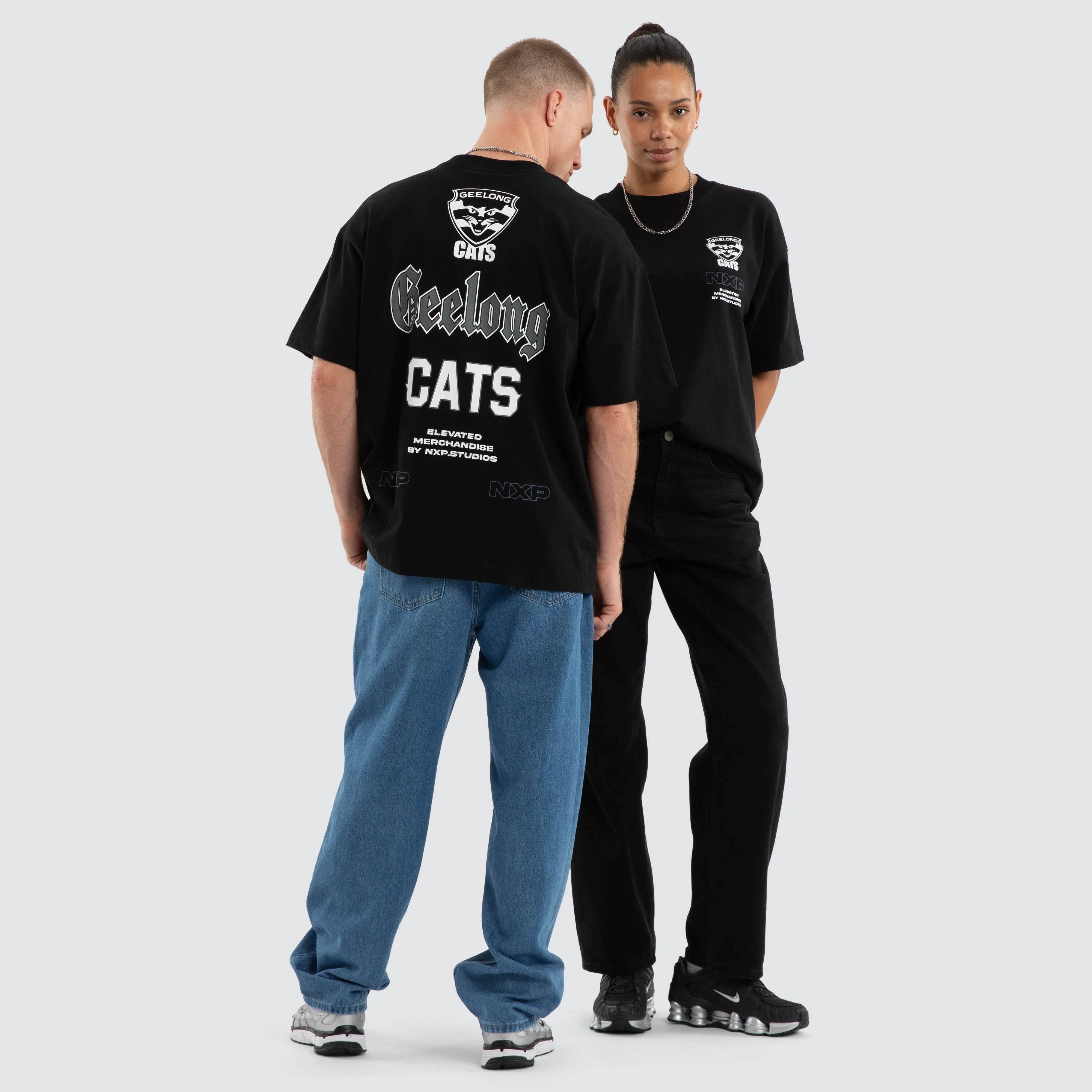 Geelong Cats Sticker Raptor Tee Jet Black sold by Nena and Pasadena product image thumbnail 4