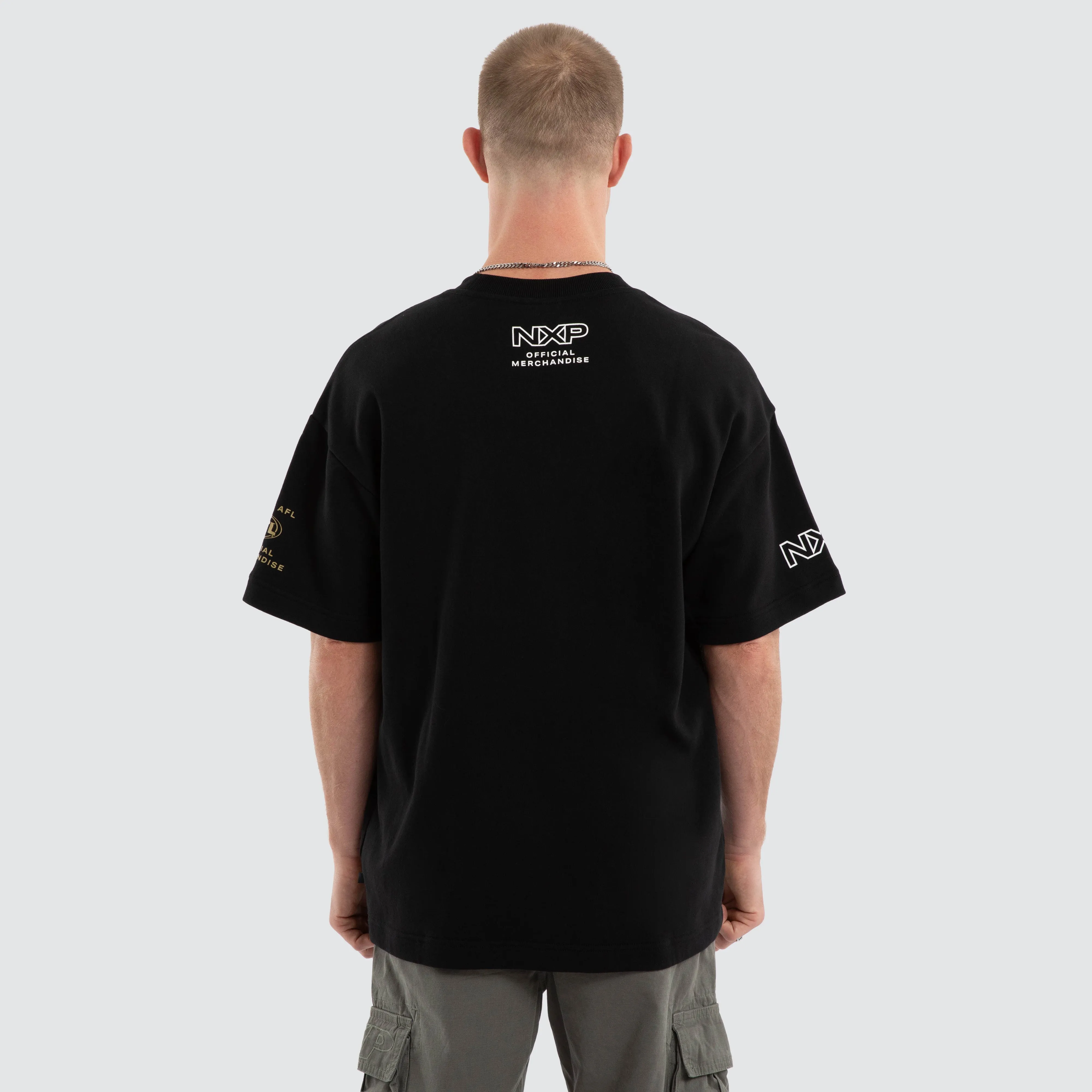 Collingwood Magpies Gold Raptor Tee Jet Black sold by Nena and Pasadena product image thumbnail 5