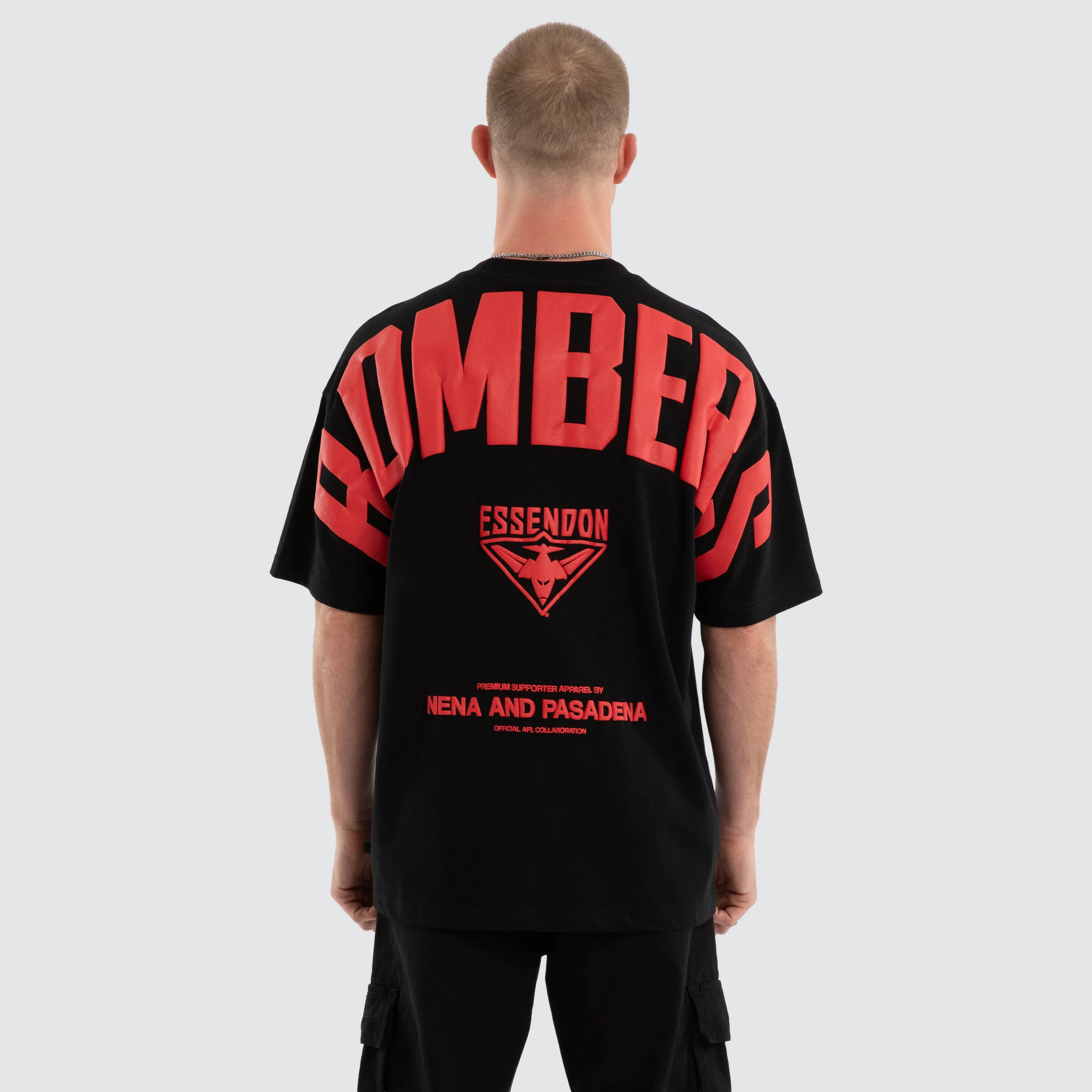 Essendon Bombers Archive Raptor Tee Jet Black sold by Nena and Pasadena