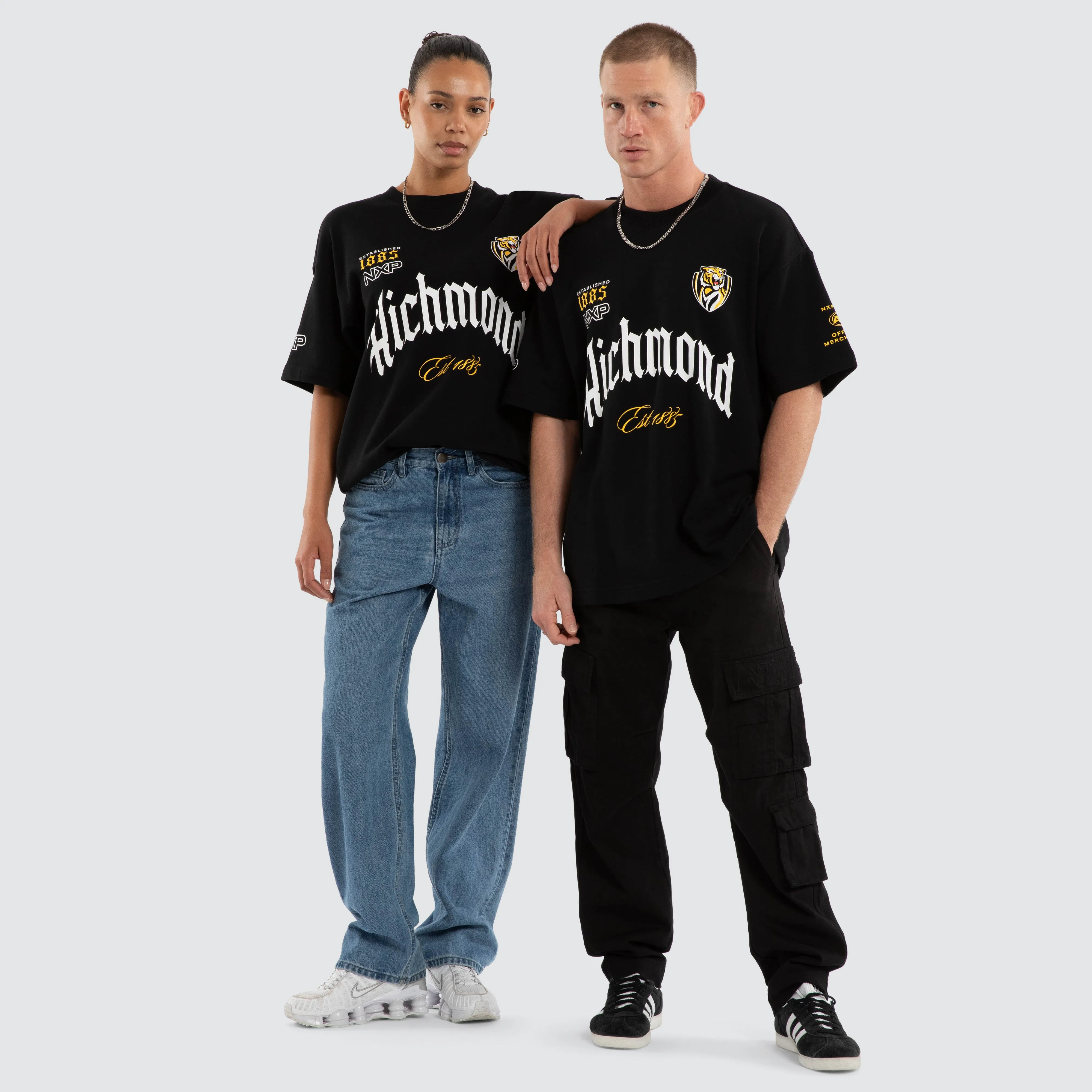 Richmond Tigers Gold Raptor Tee Jet Black sold by Nena and Pasadena product image thumbnail 4