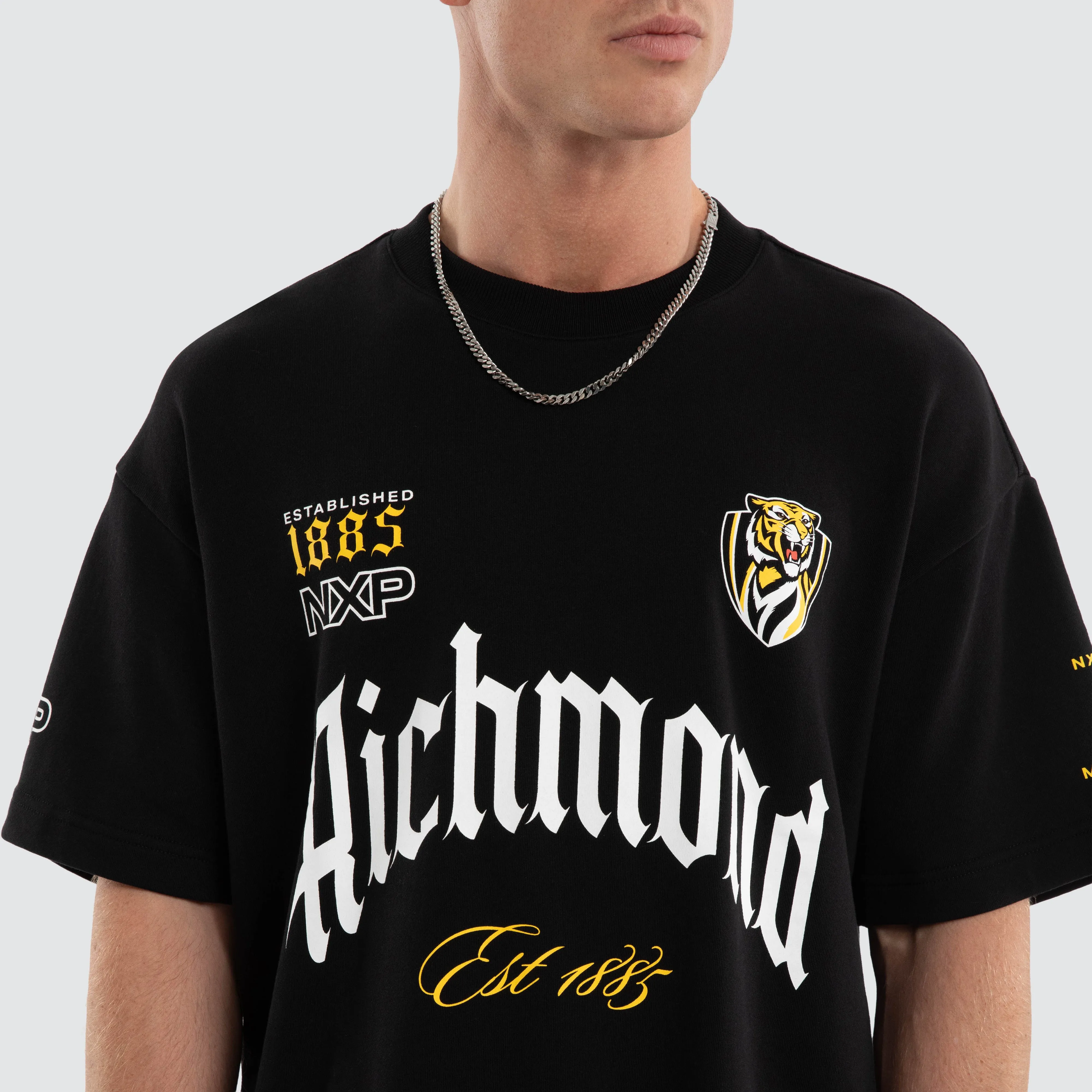 Richmond Tigers Gold Raptor Tee Jet Black sold by Nena and Pasadena product image thumbnail 2