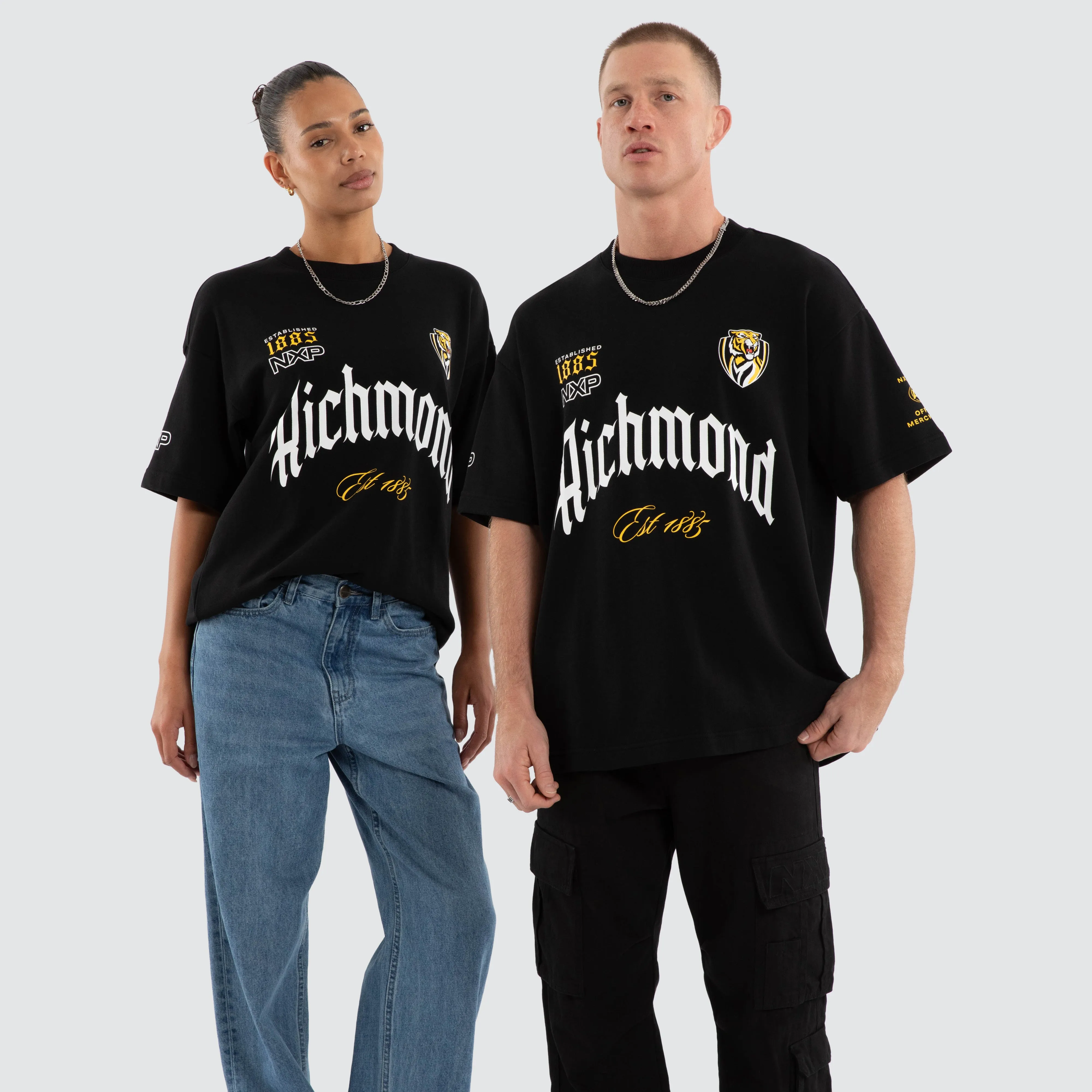 Richmond Tigers Gold Raptor Tee Jet Black sold by Nena and Pasadena product image thumbnail 3