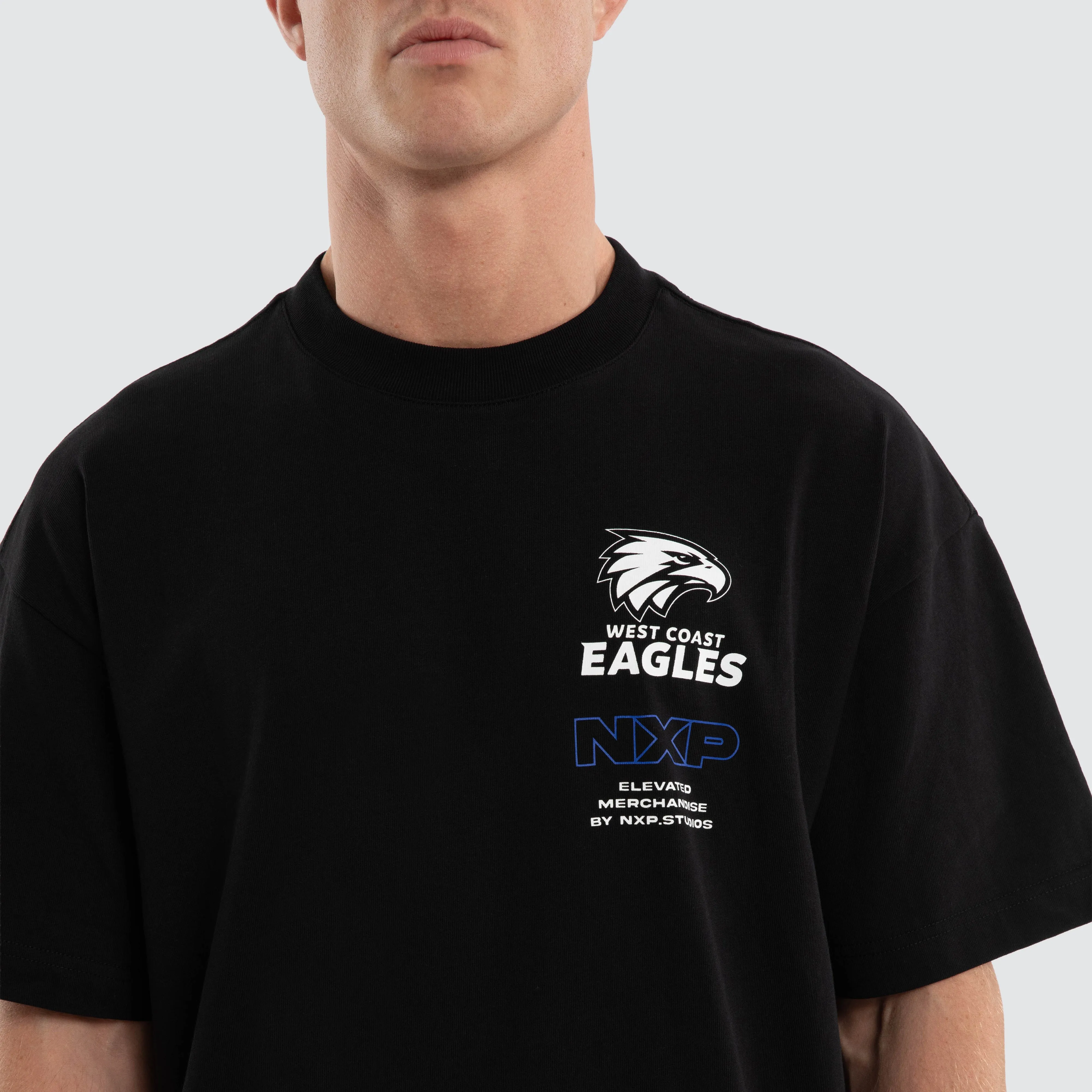 West Coast Eagles Sticker Raptor Tee Jet Black sold by Nena and Pasadena product image thumbnail 5
