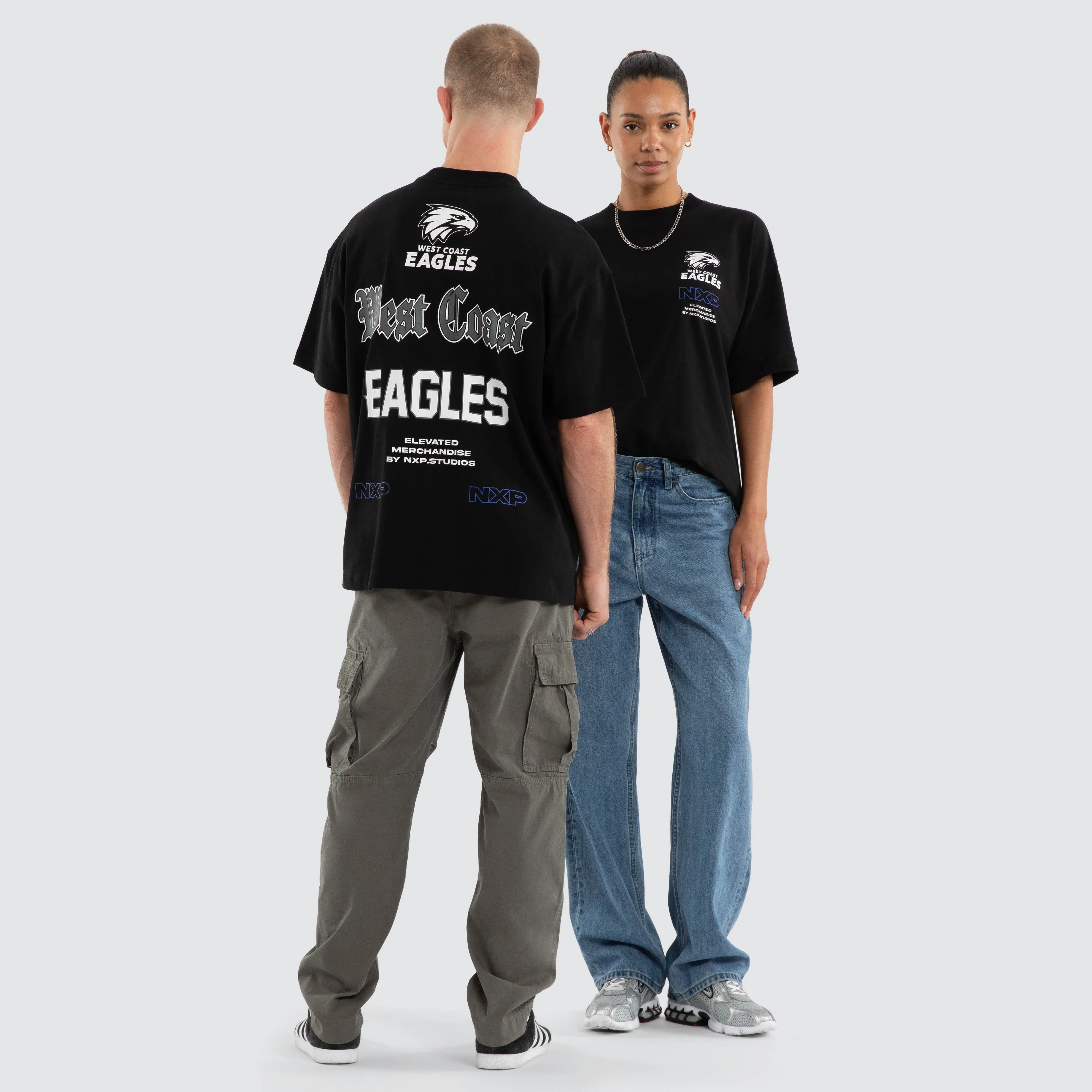 West Coast Eagles Sticker Raptor Tee Jet Black sold by Nena and Pasadena product image thumbnail 4