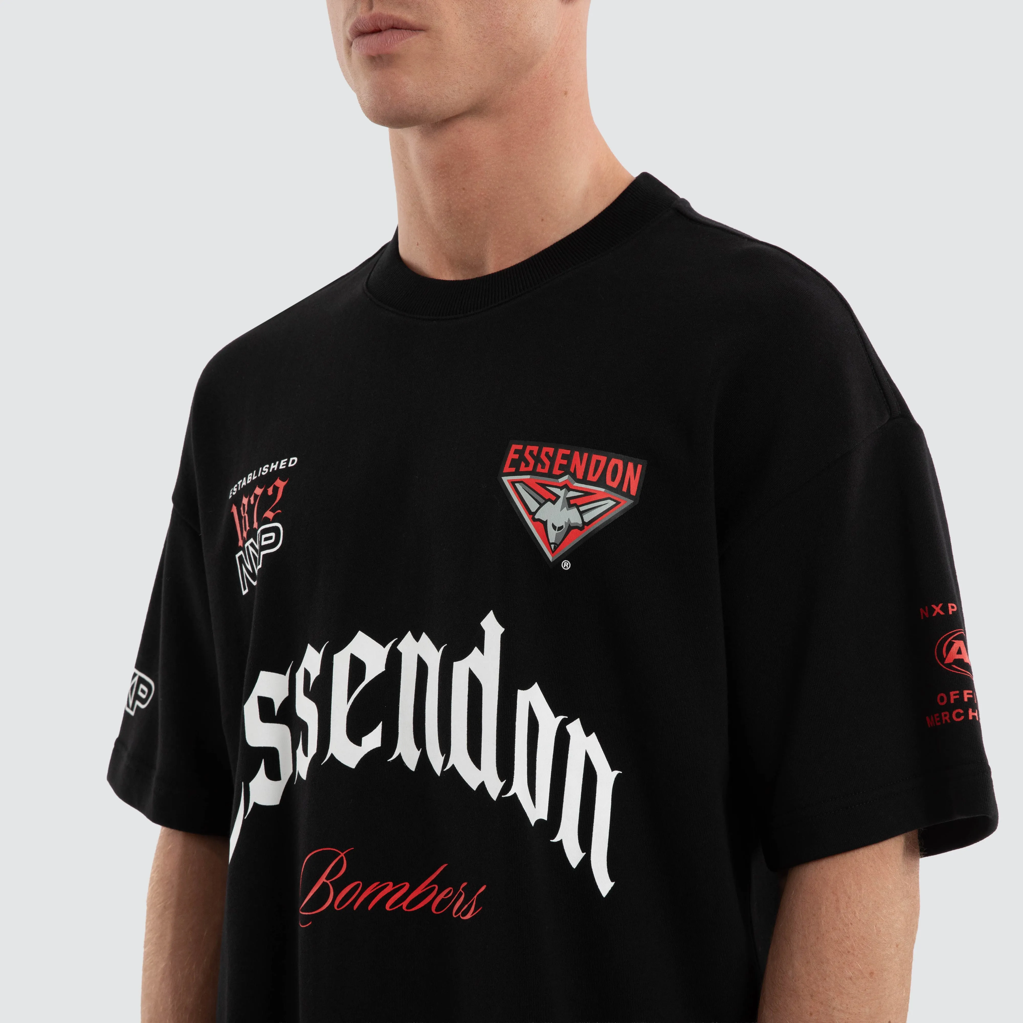 Essendon Bombers Gold Raptor Tee Jet Black sold by Nena and Pasadena product image thumbnail 2