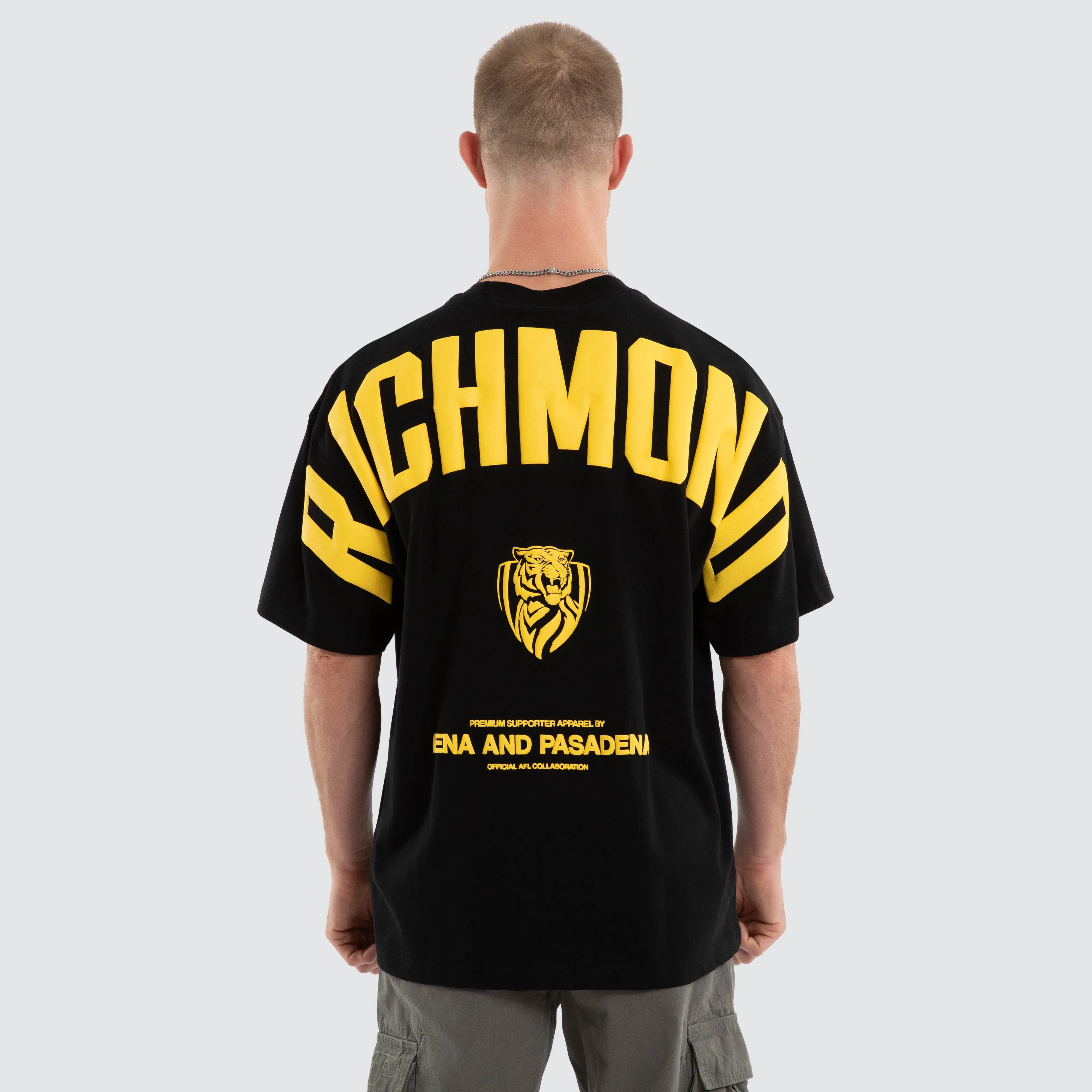 Richmond Tigers Archive Raptor Tee Jet Black sold by Nena and Pasadena