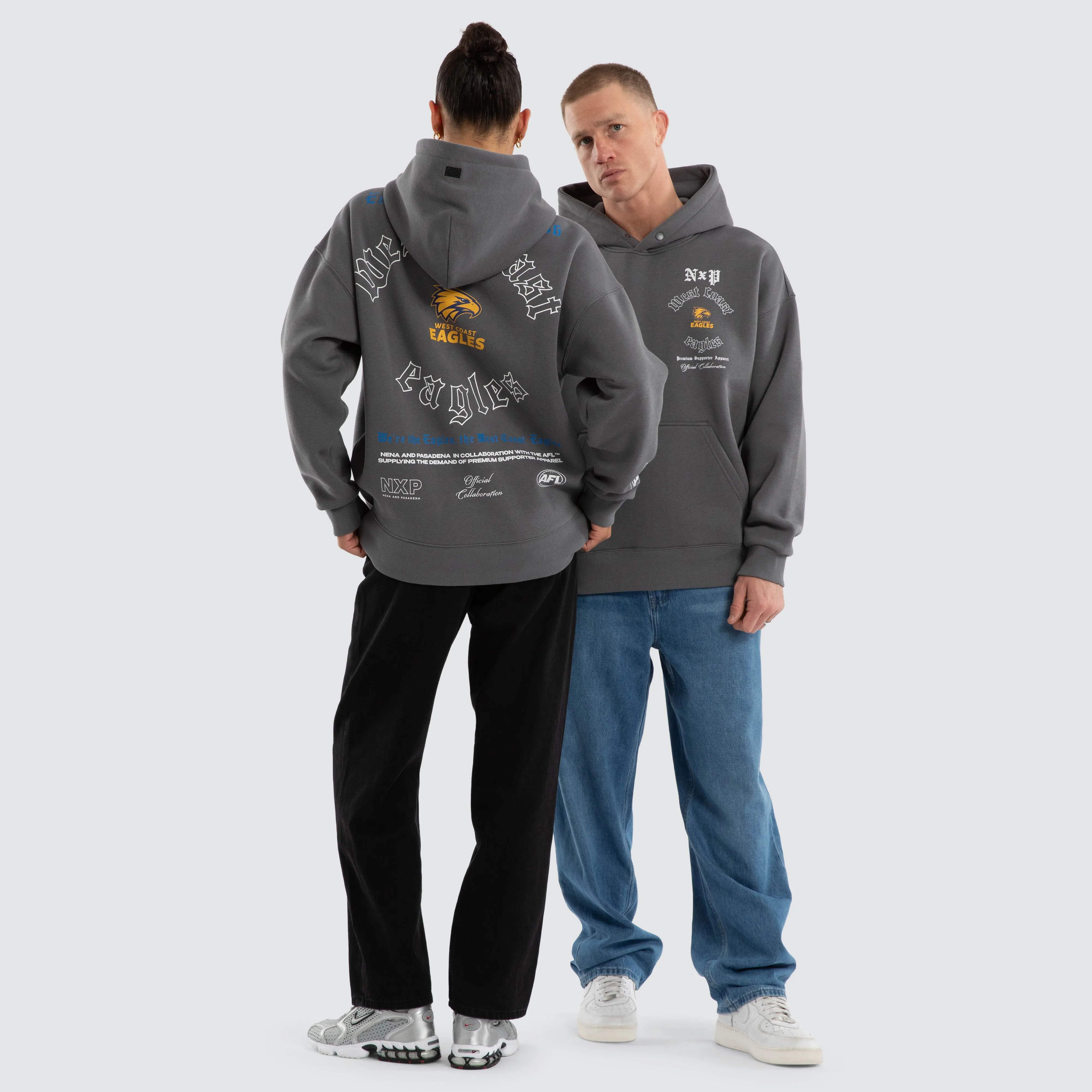 West Coast Eagles Tag Box Fit Hoodie Charcoal sold by Nena and Pasadena product image thumbnail 4