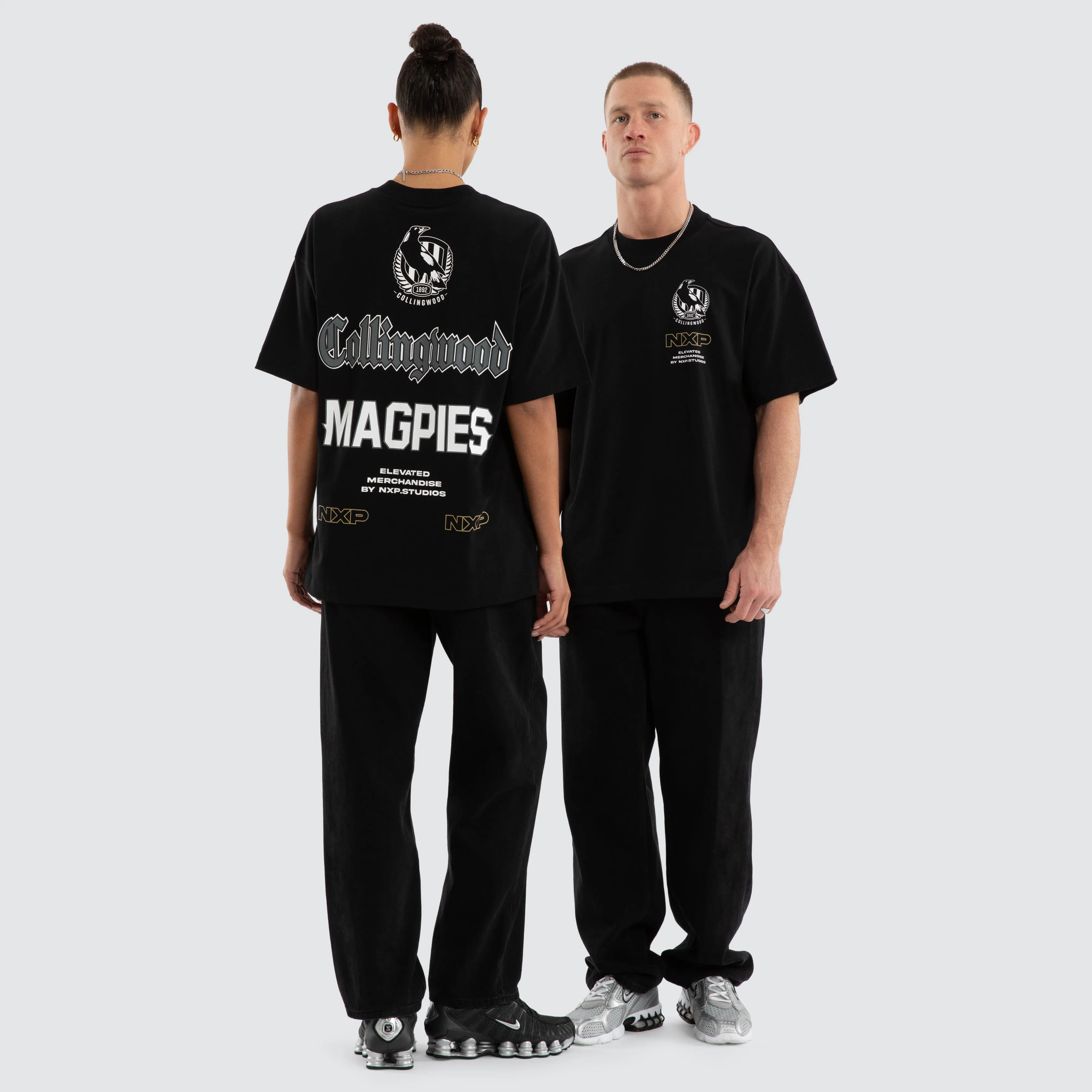Collingwood Magpies Sticker Raptor Tee Jet Black sold by Nena and Pasadena product image thumbnail 3