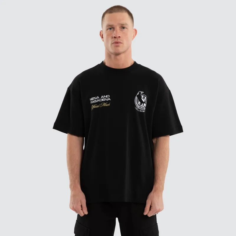 Collingwood Magpies Advance Raptor Tee Jet Black made by Nena and Pasadena