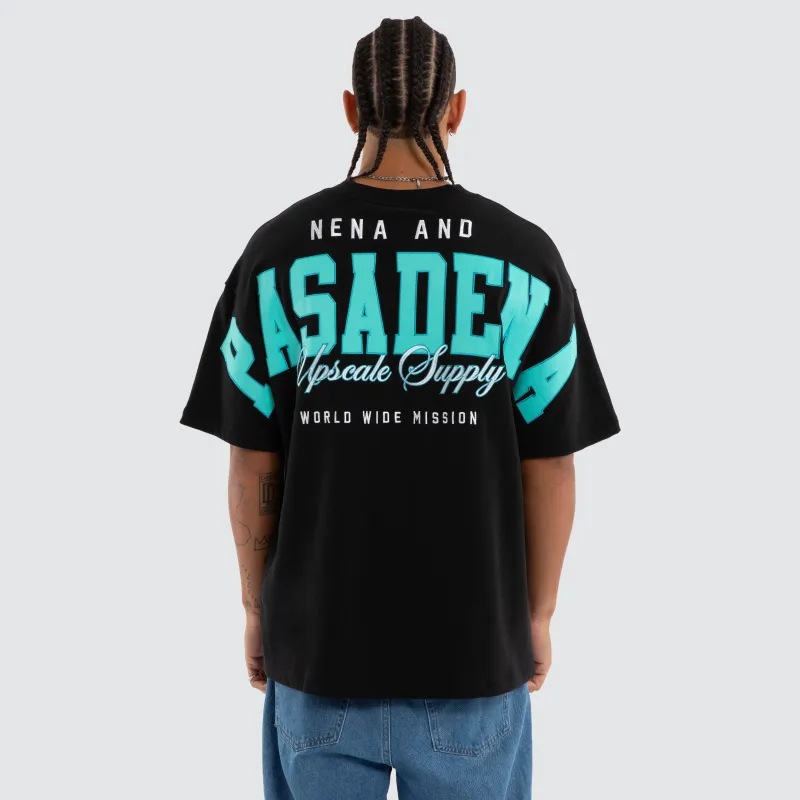 West Loopback Raptor Tee Anthracite Black made by Nena and Pasadena