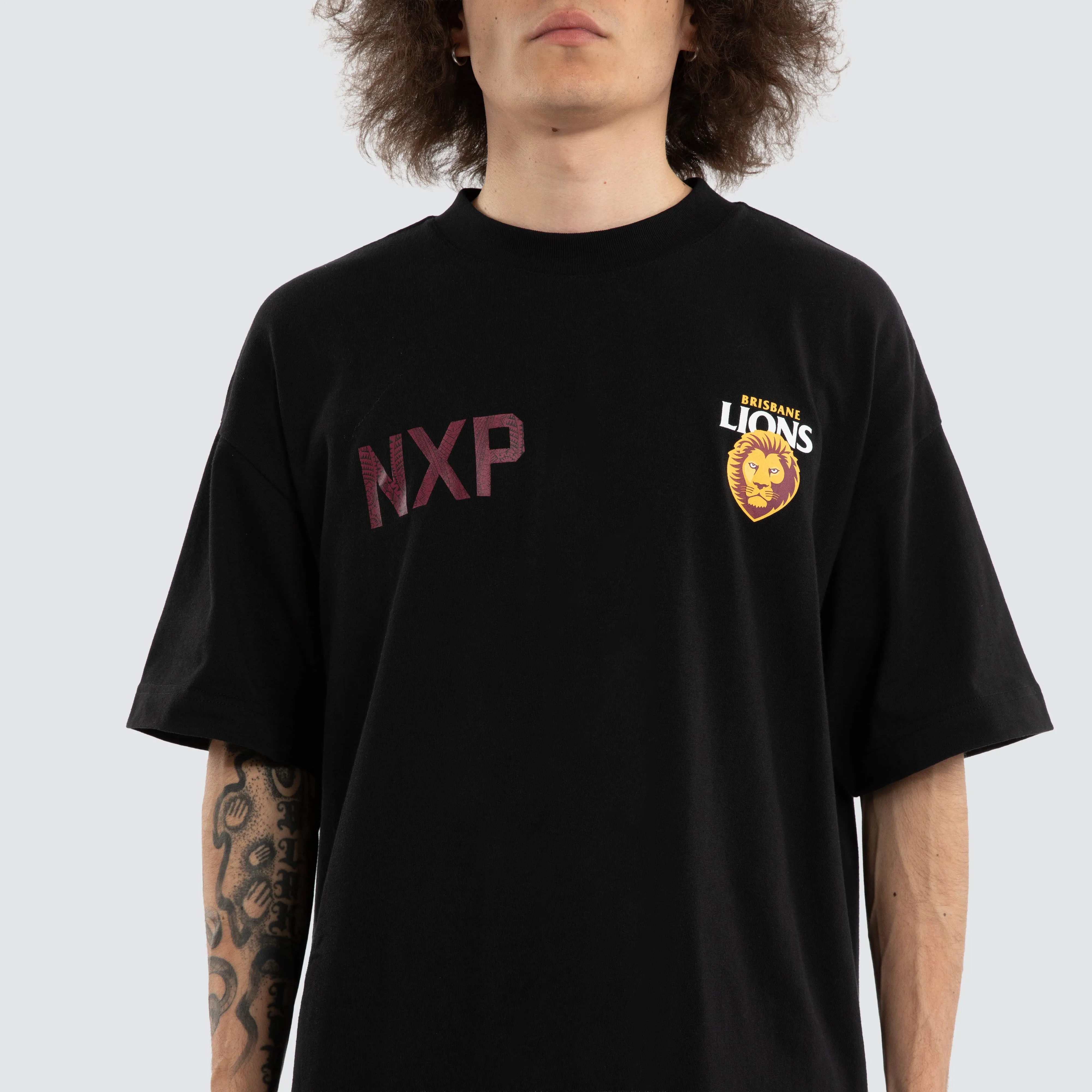 Ben Davis Brisbane Lions Raptor Tee Jet Black sold by Nena and Pasadena product image thumbnail 3