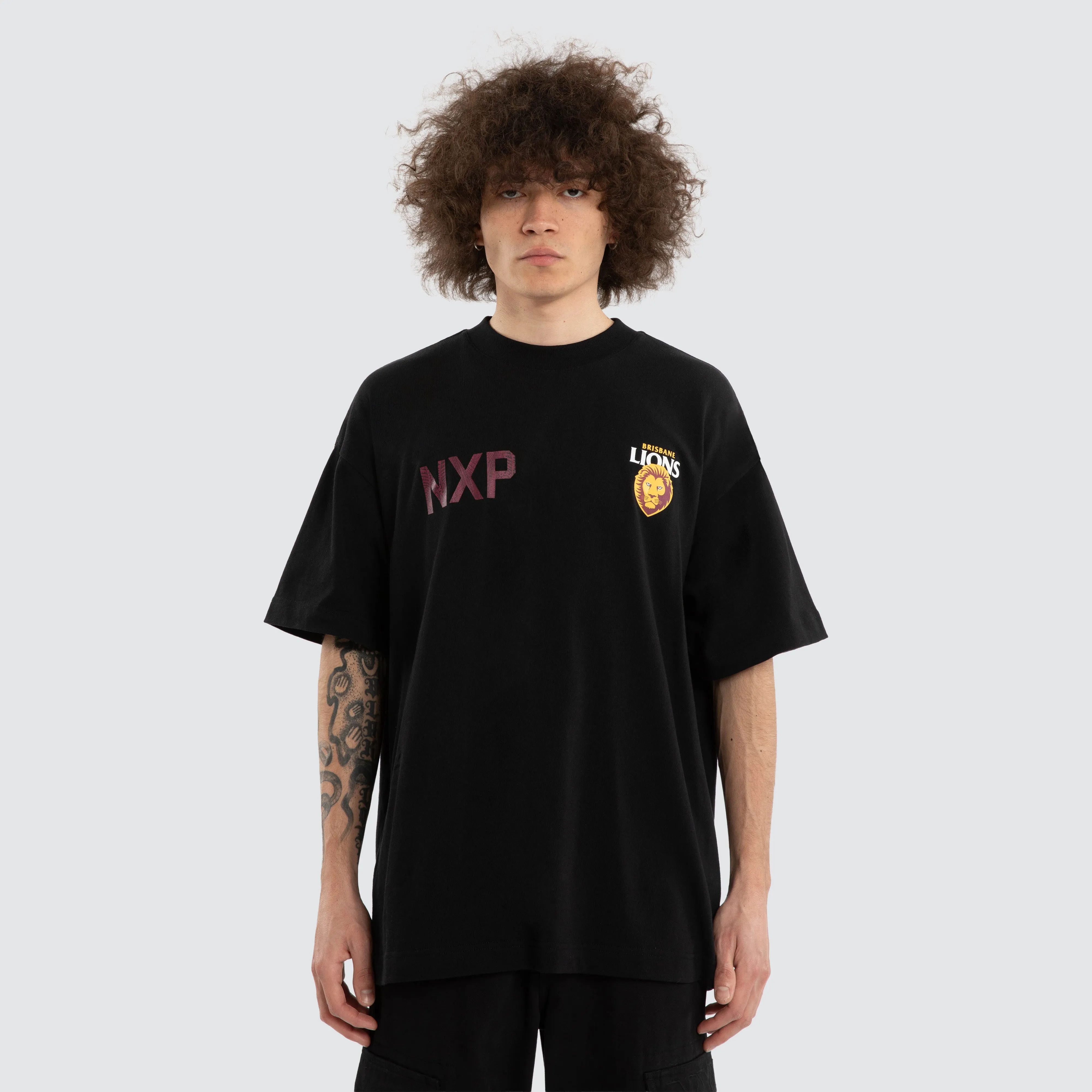 Ben Davis Brisbane Lions Raptor Tee Jet Black sold by Nena and Pasadena product image thumbnail 2