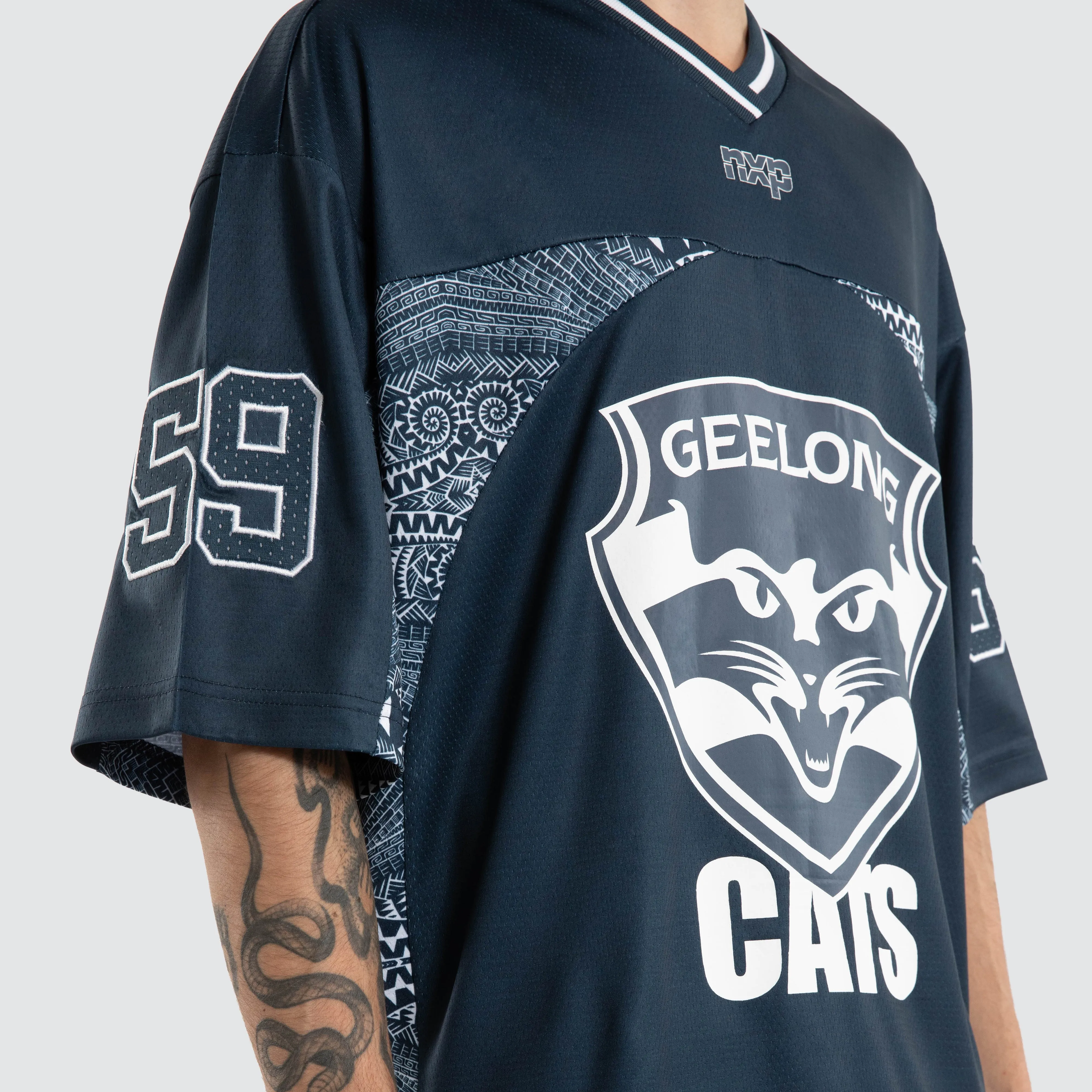 Ben Davis Geelong Cats Mesh Jersey Cats Blue sold by Nena and Pasadena product image thumbnail 3