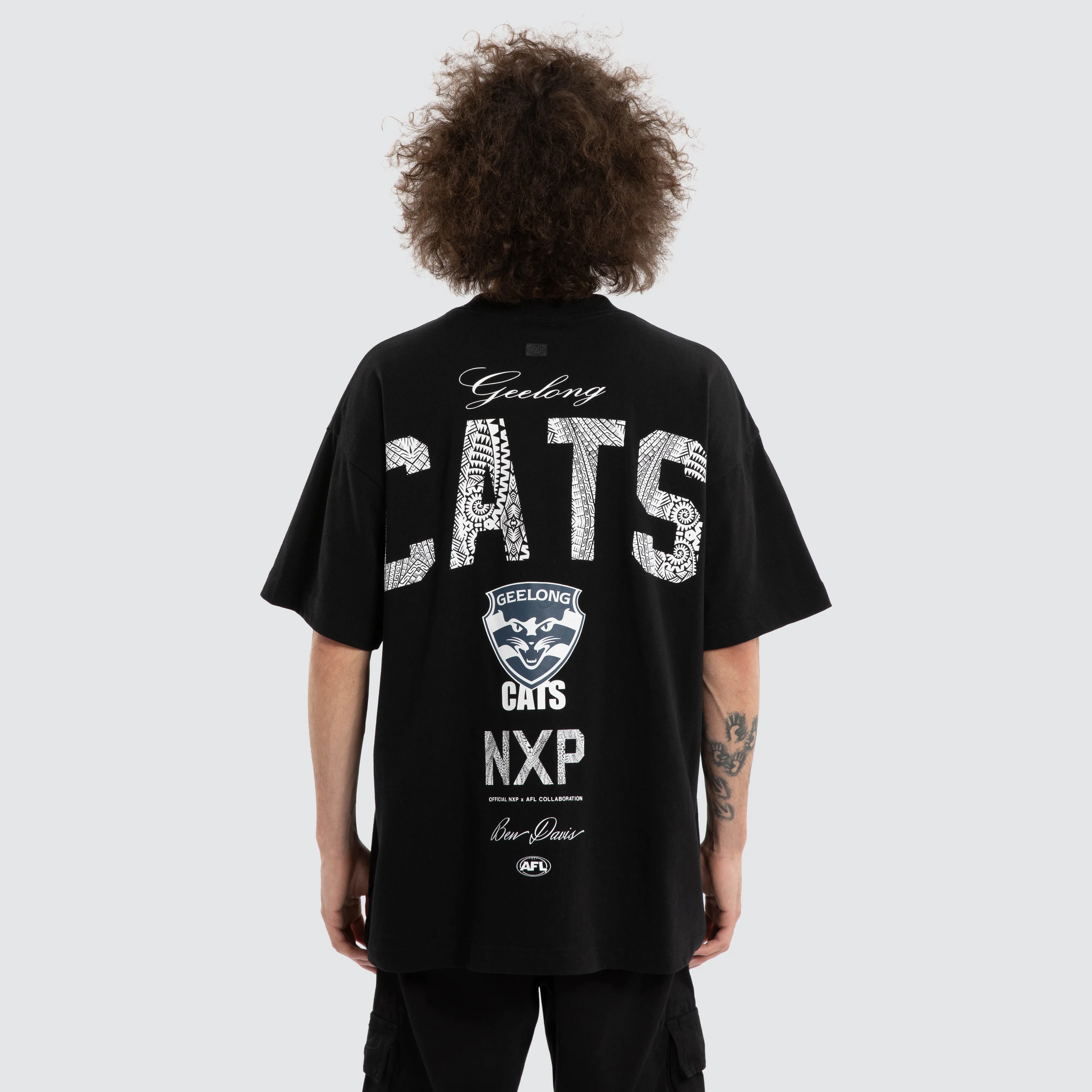 Ben Davis Geelong Cats Raptor Tee Jet Black sold by Nena and Pasadena product image thumbnail 3