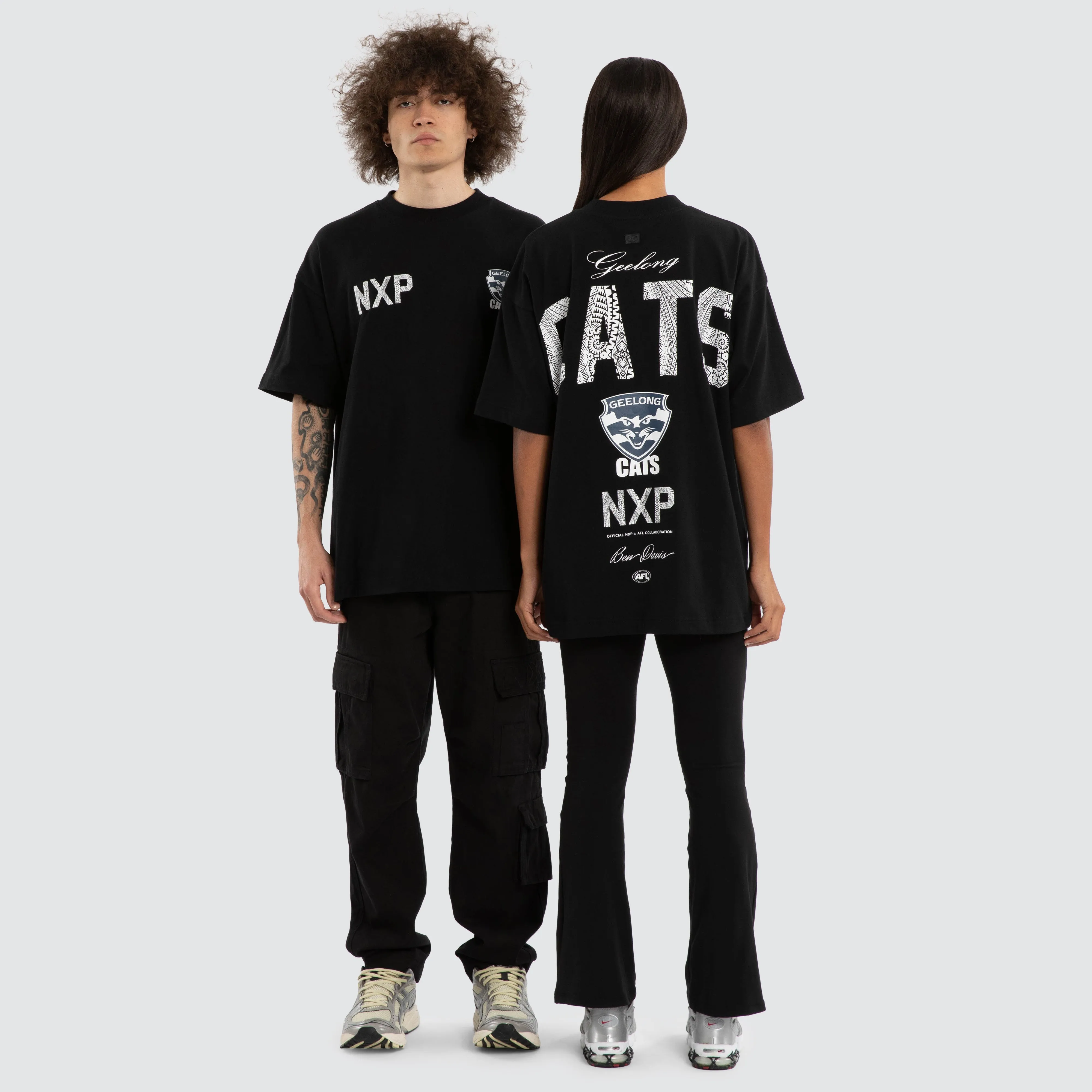 Ben Davis Geelong Cats Raptor Tee Jet Black sold by Nena and Pasadena product image thumbnail 4