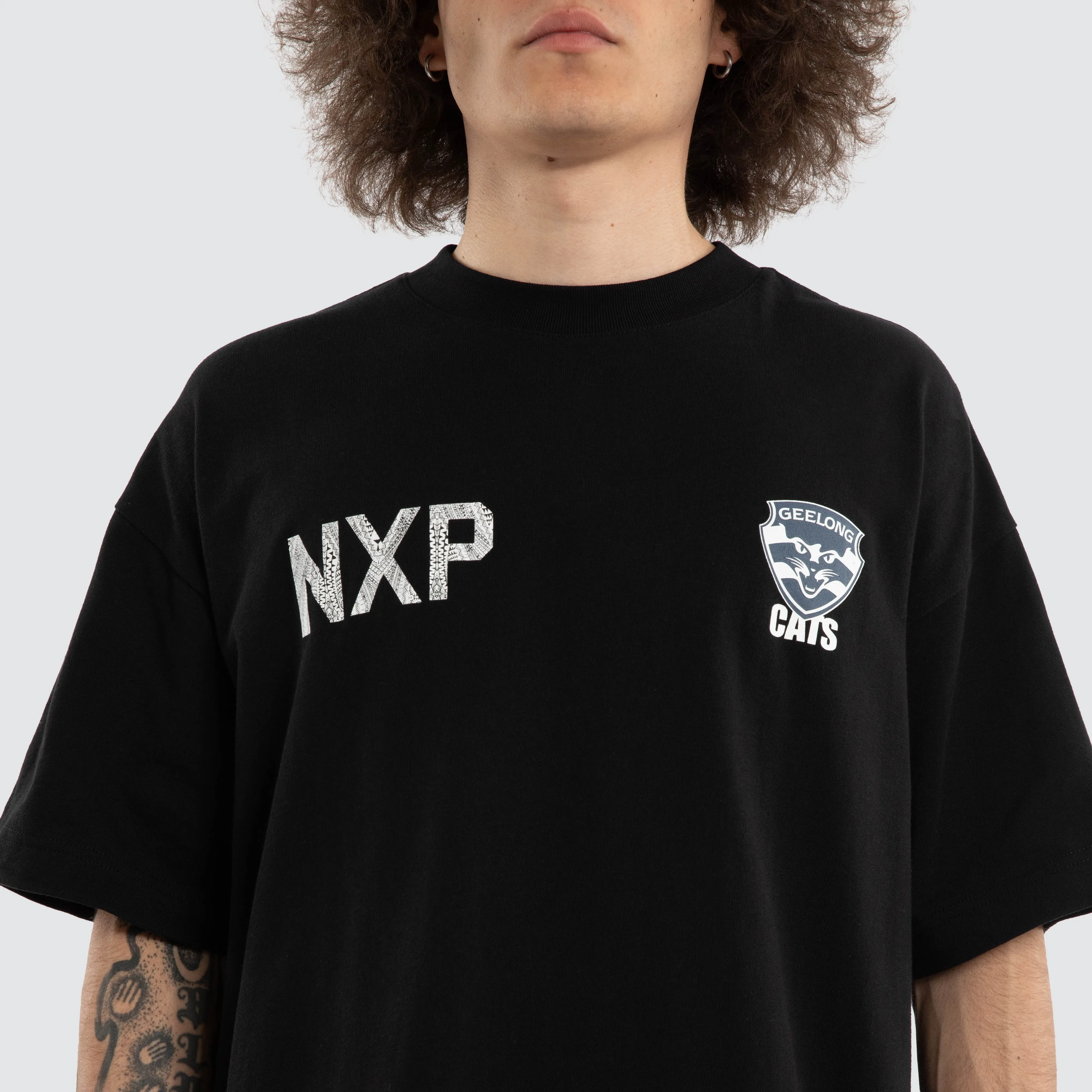 Ben Davis Geelong Cats Raptor Tee Jet Black sold by Nena and Pasadena product image thumbnail 5