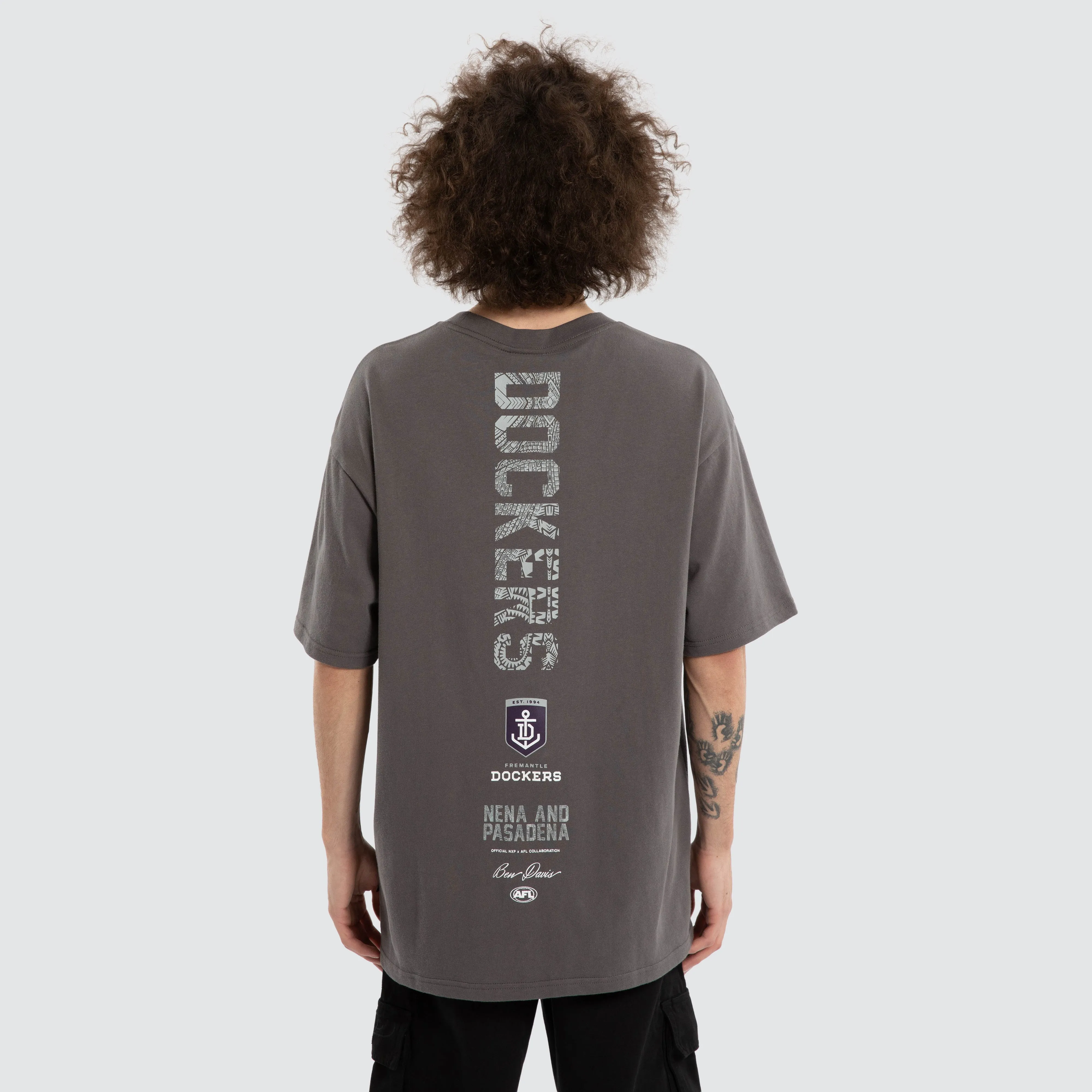 Ben Davis Fremantle Dockers Box Fit Tee Charcoal sold by Nena and Pasadena product image thumbnail 3