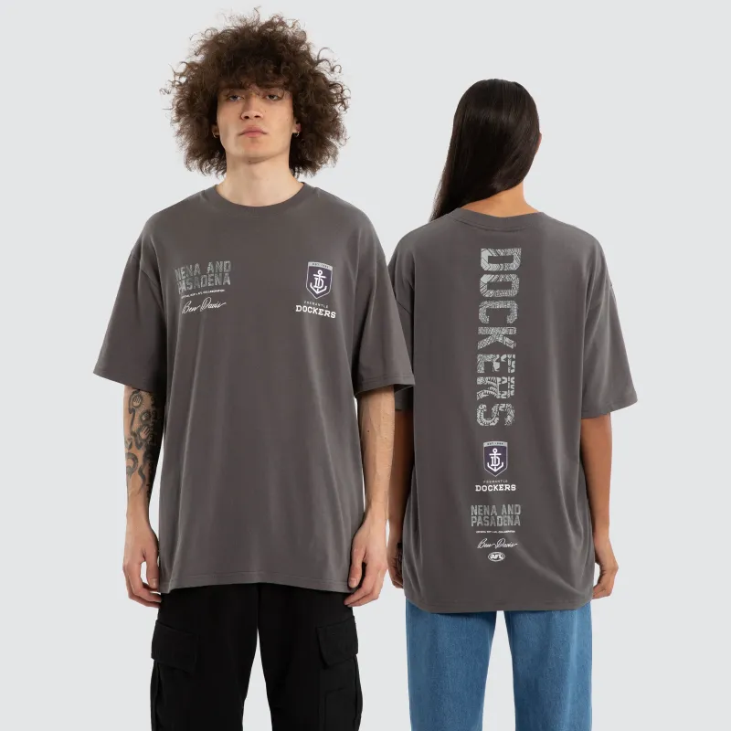 Ben Davis Fremantle Dockers Box Fit Tee Charcoal made by Nena and Pasadena