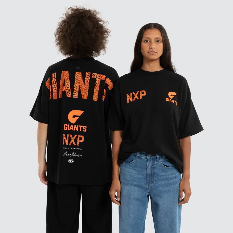Ben Davis GWS Giants Raptor Tee Jet Black made by Nena and Pasadena