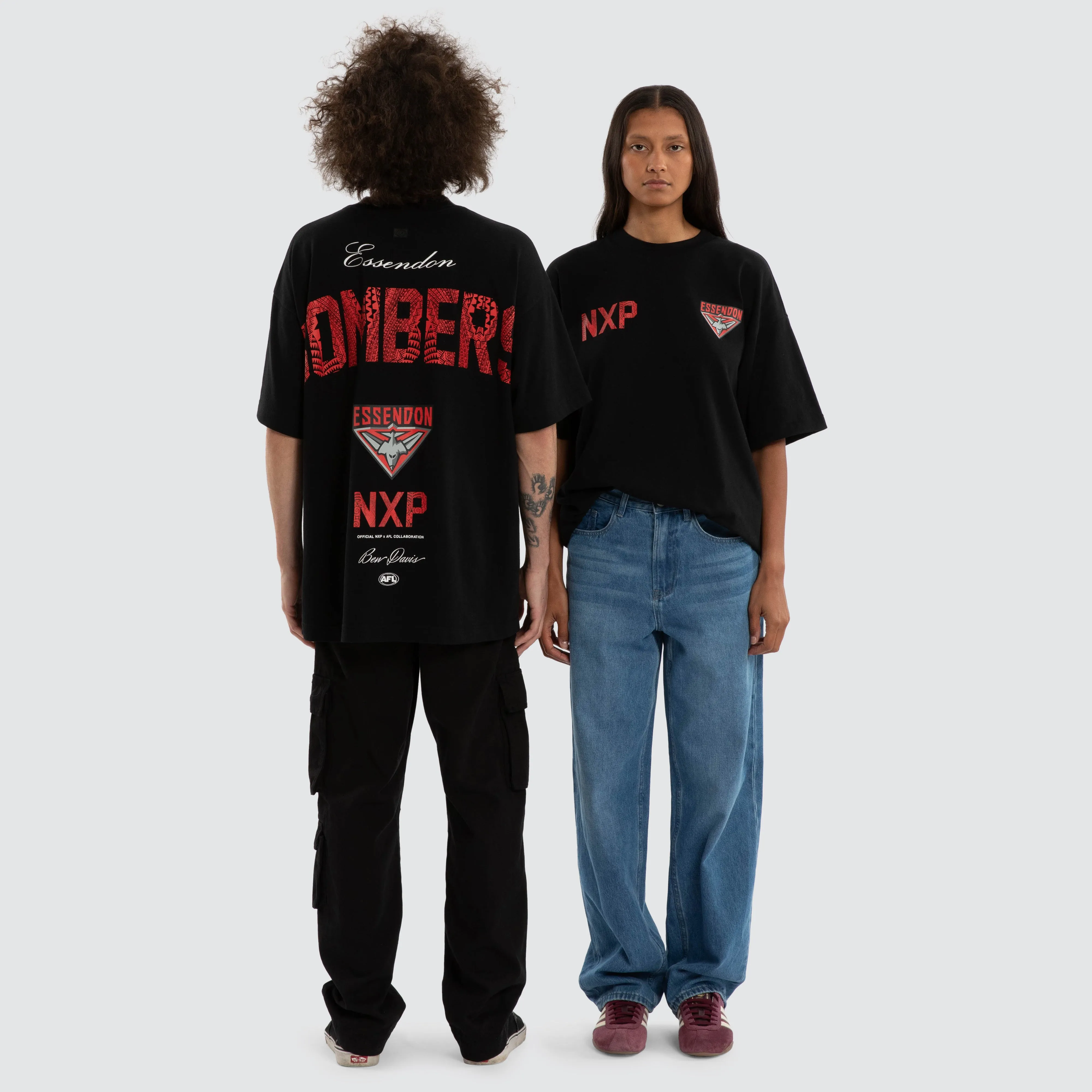 Ben Davis Essendon Bombers Raptor Tee Jet Black sold by Nena and Pasadena product image thumbnail 4