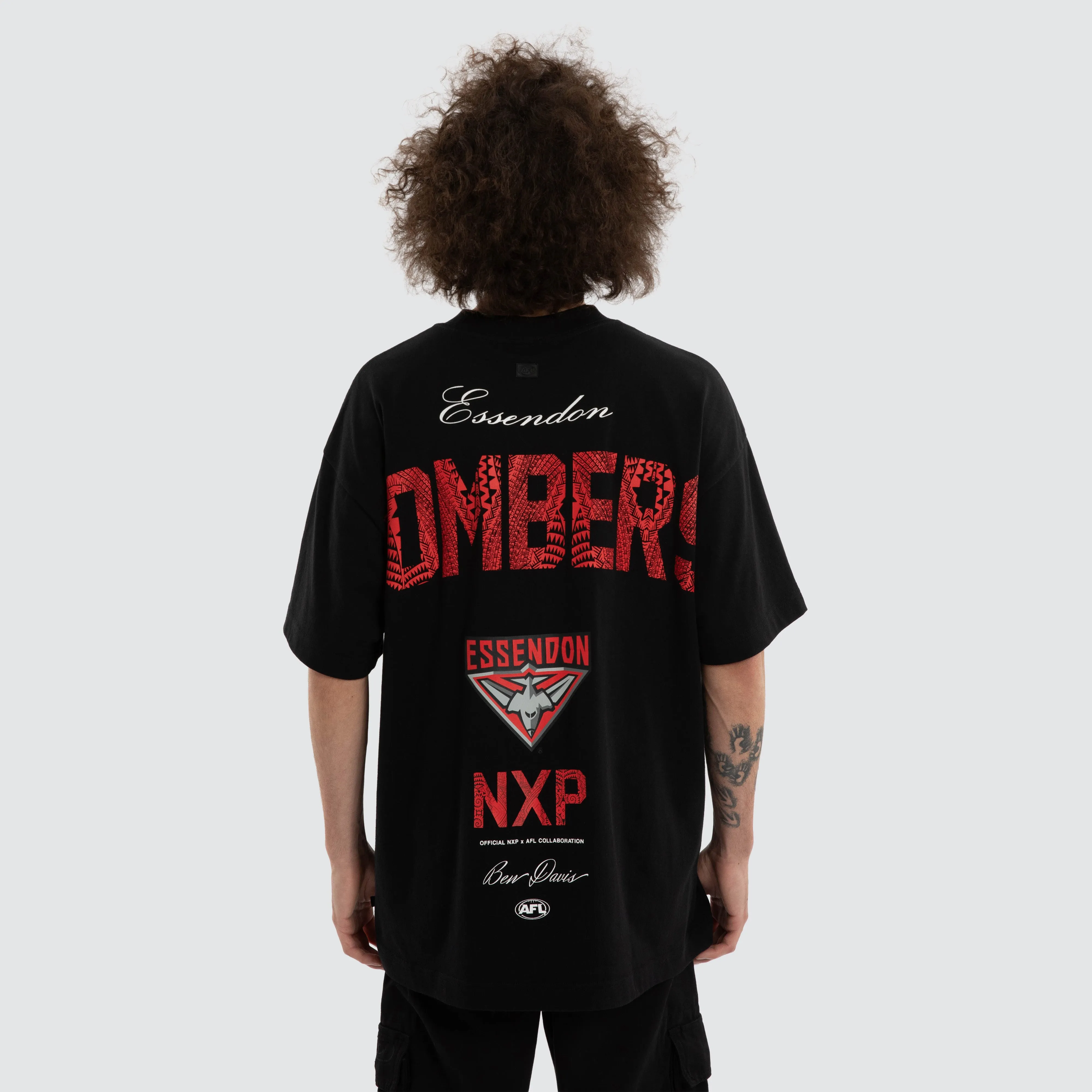 Ben Davis Essendon Bombers Raptor Tee Jet Black sold by Nena and Pasadena product image thumbnail 5