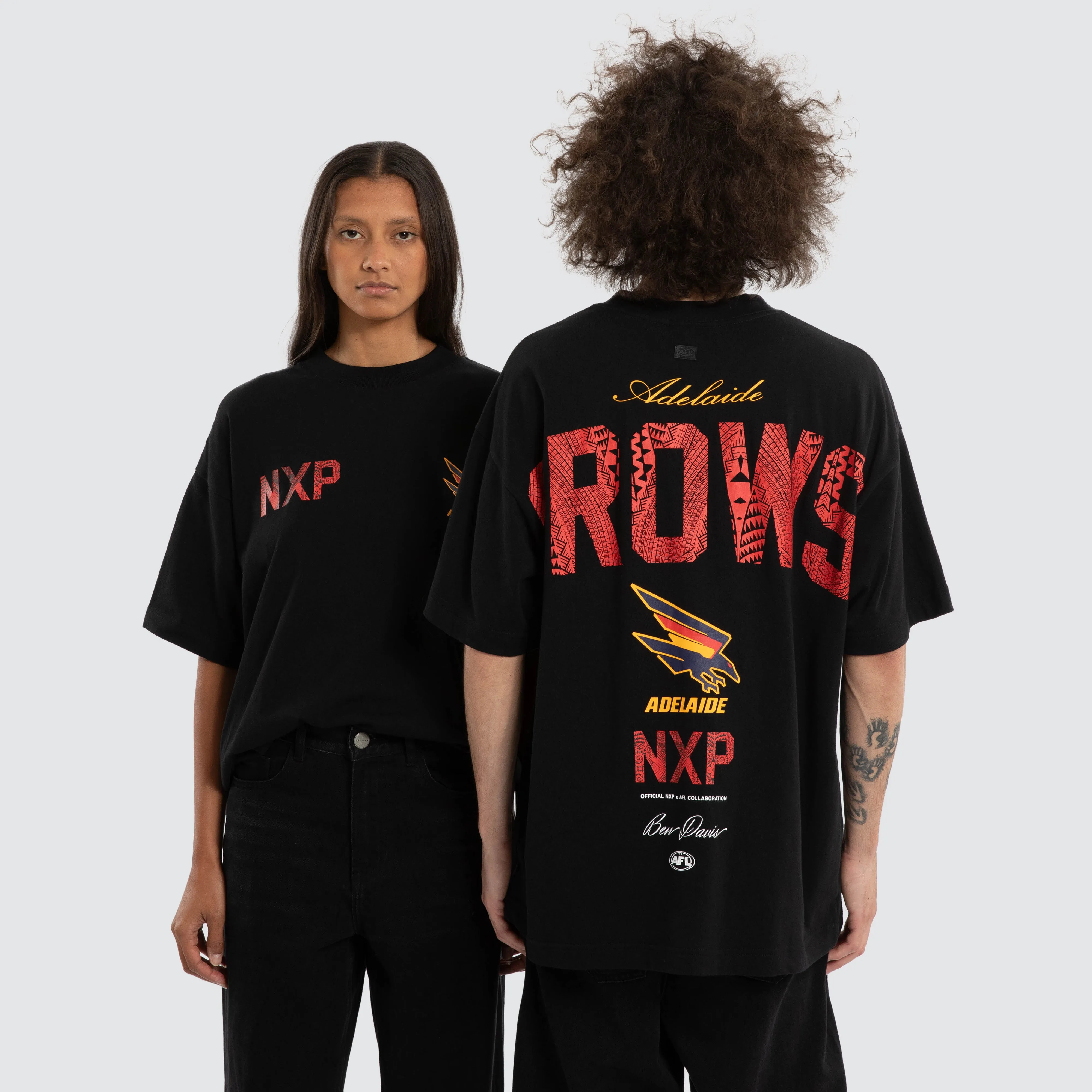 Ben Davis Adelaide Crows Raptor Tee Jet Black sold by Nena and Pasadena