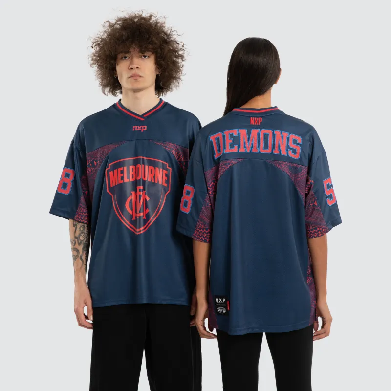 Ben Davis Melbourne Demons Mesh Jersey Dees Navy made by Nena and Pasadena