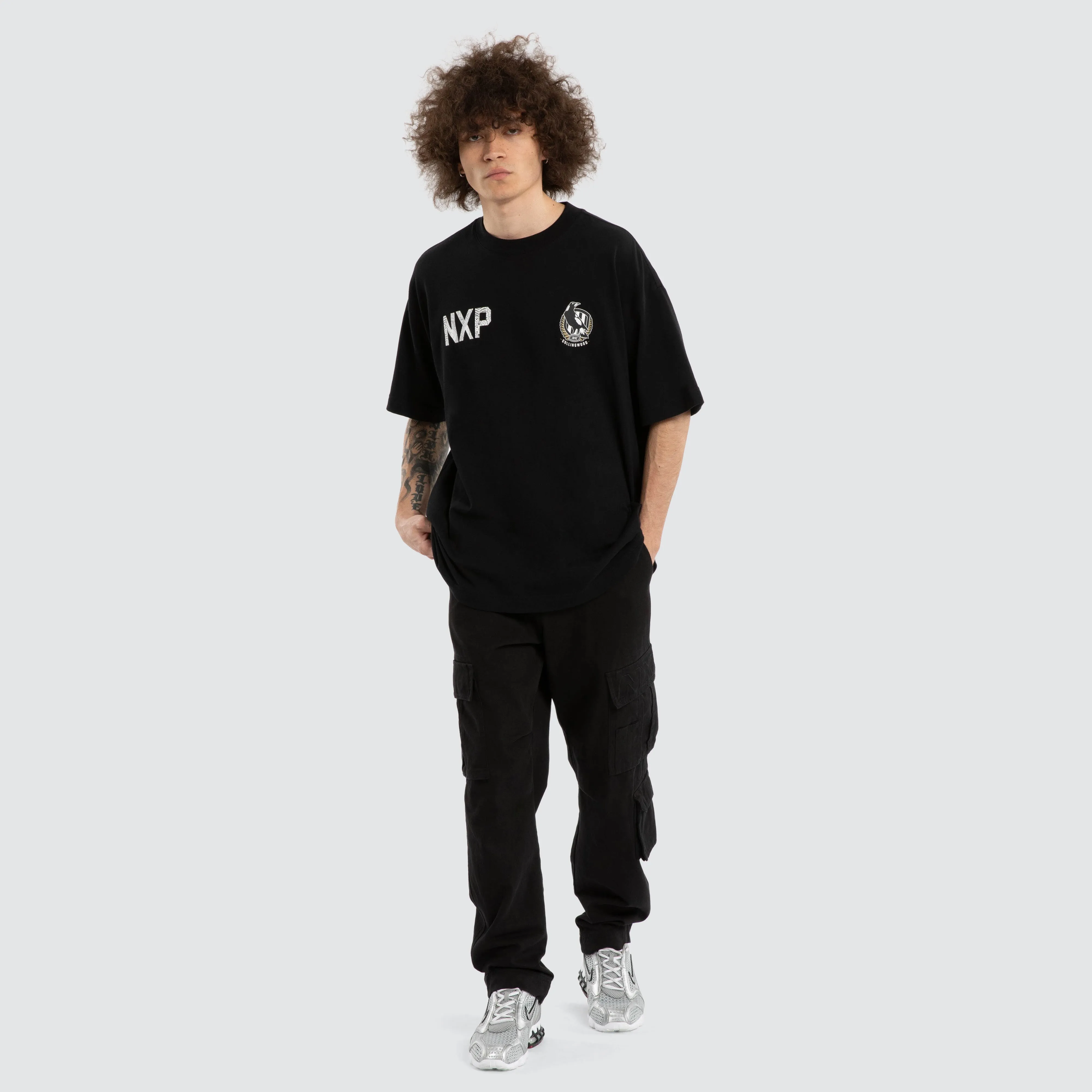 Ben Davis Collingwood Magpies Raptor Tee Jet Black sold by Nena and Pasadena product image thumbnail 5
