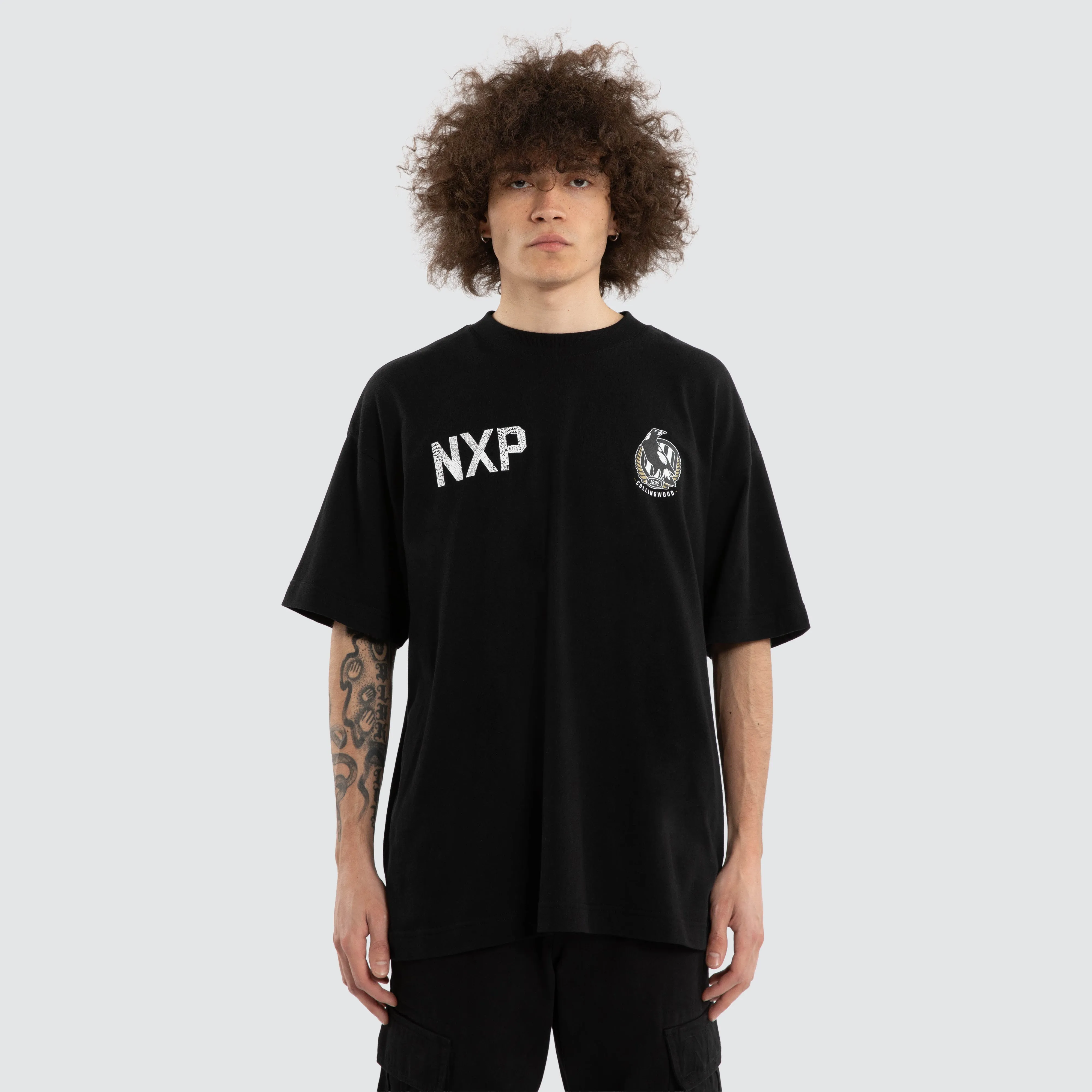 Ben Davis Collingwood Magpies Raptor Tee Jet Black sold by Nena and Pasadena product image thumbnail 2