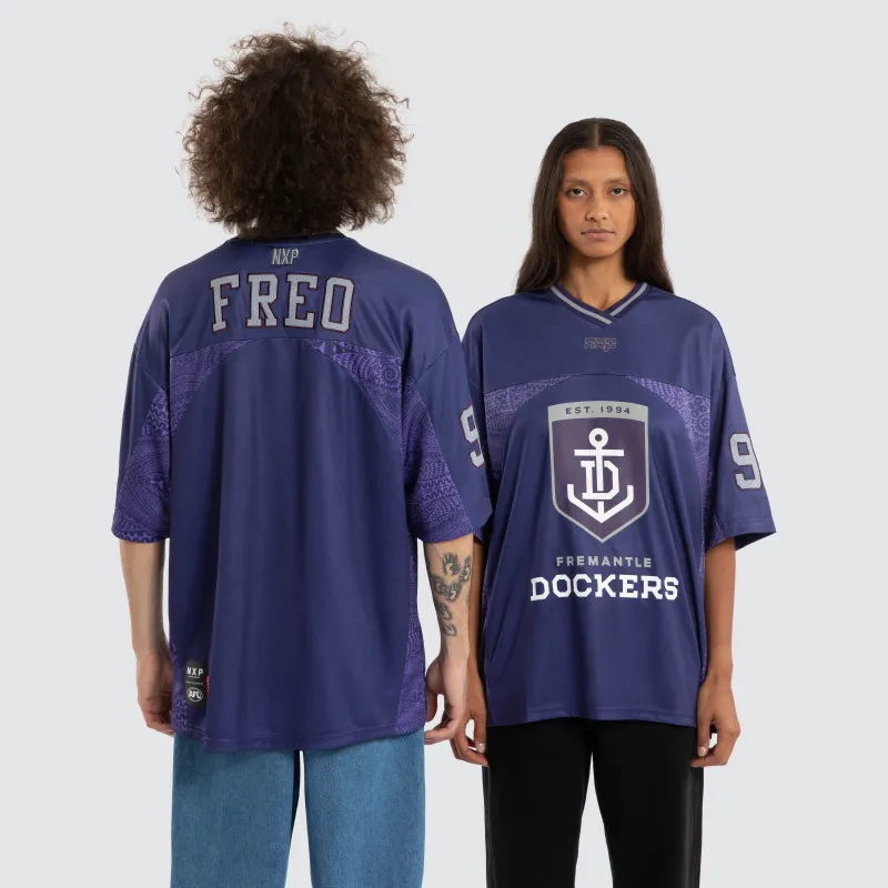 Ben Davis Fremantle Dockers Mesh Jersey Dockers Purple made by Nena and Pasadena