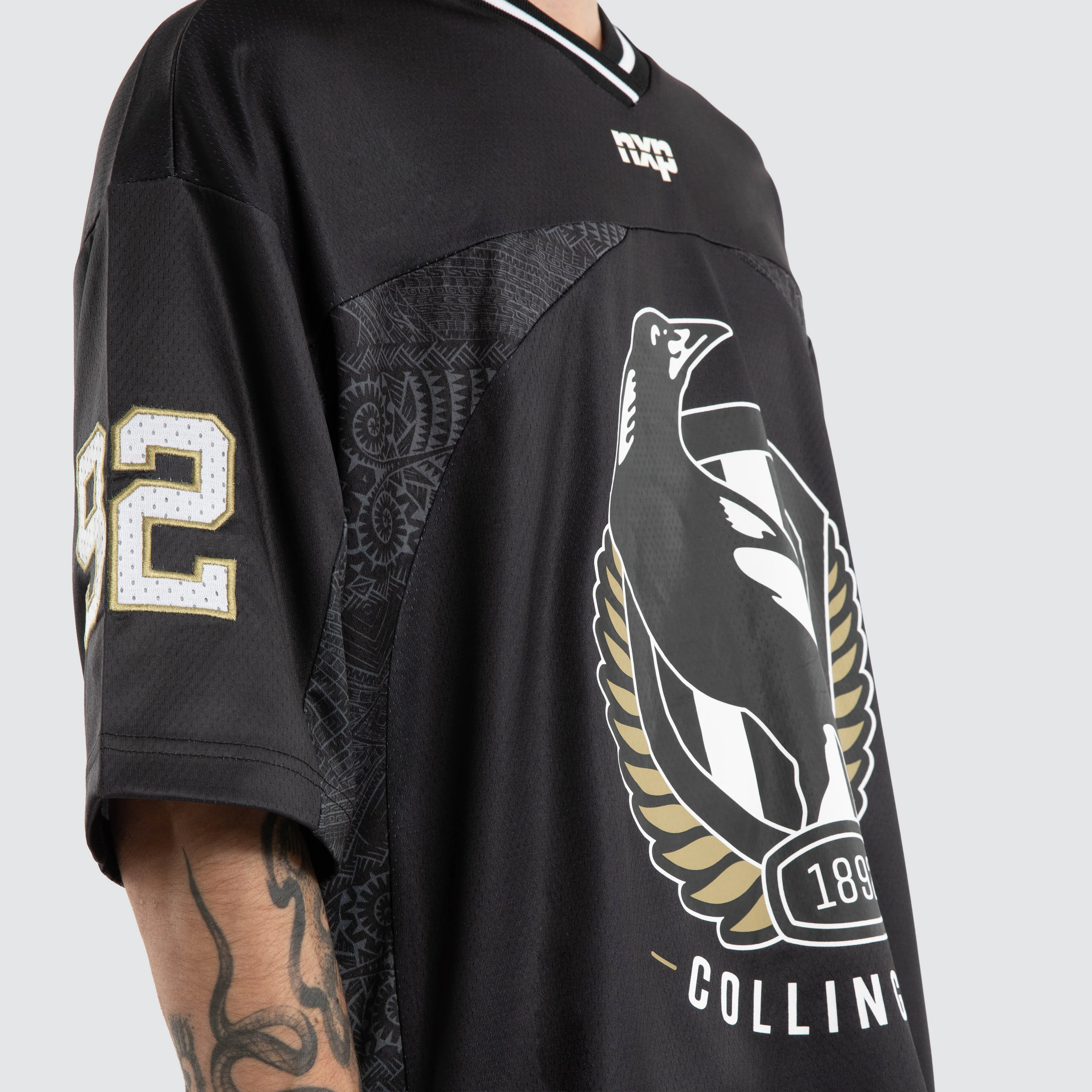 Ben Davis Collingwood Magpies Mesh Jersey Magpies Black sold by Nena and Pasadena product image thumbnail 3