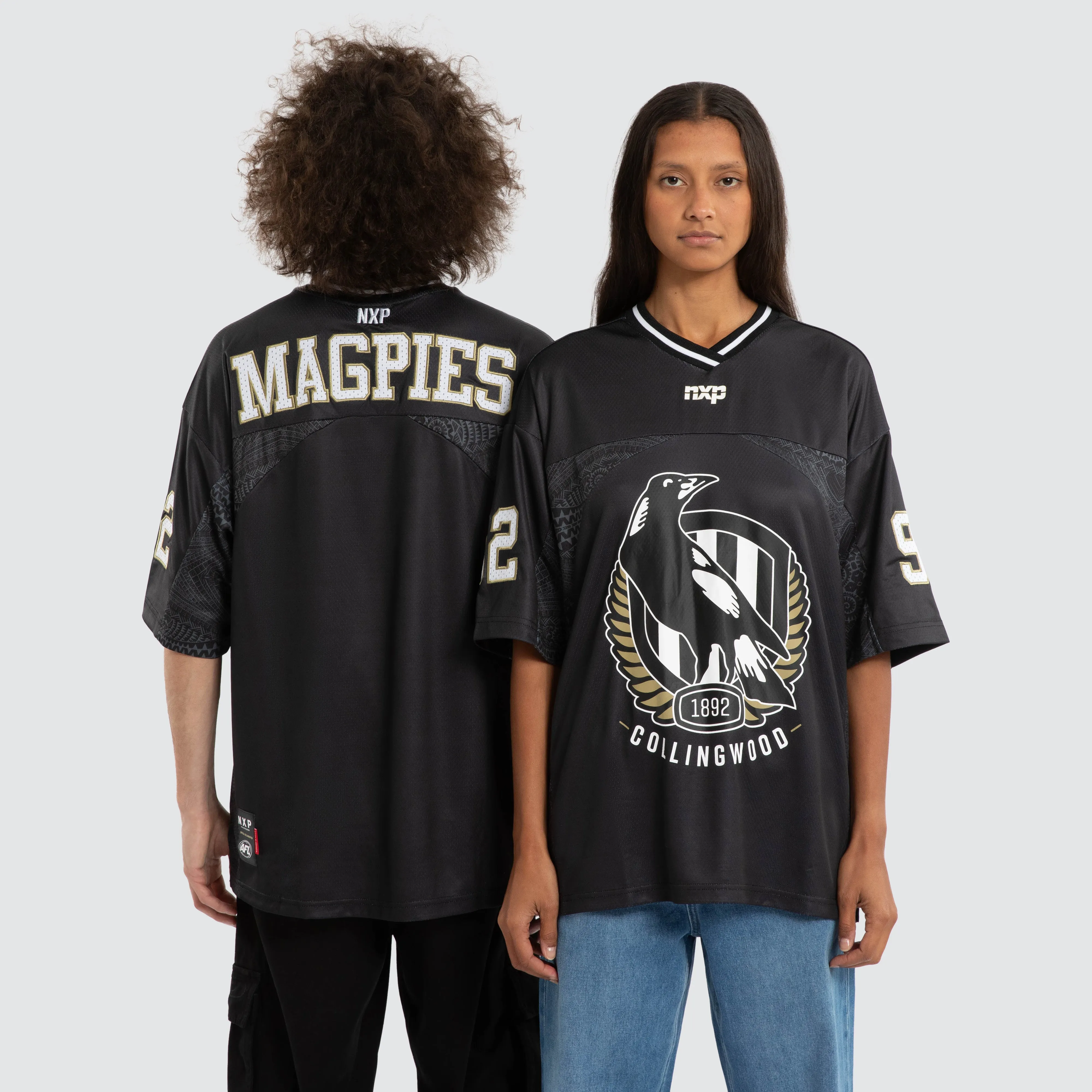 Ben Davis Collingwood Magpies Mesh Jersey Magpies Black sold by Nena and Pasadena