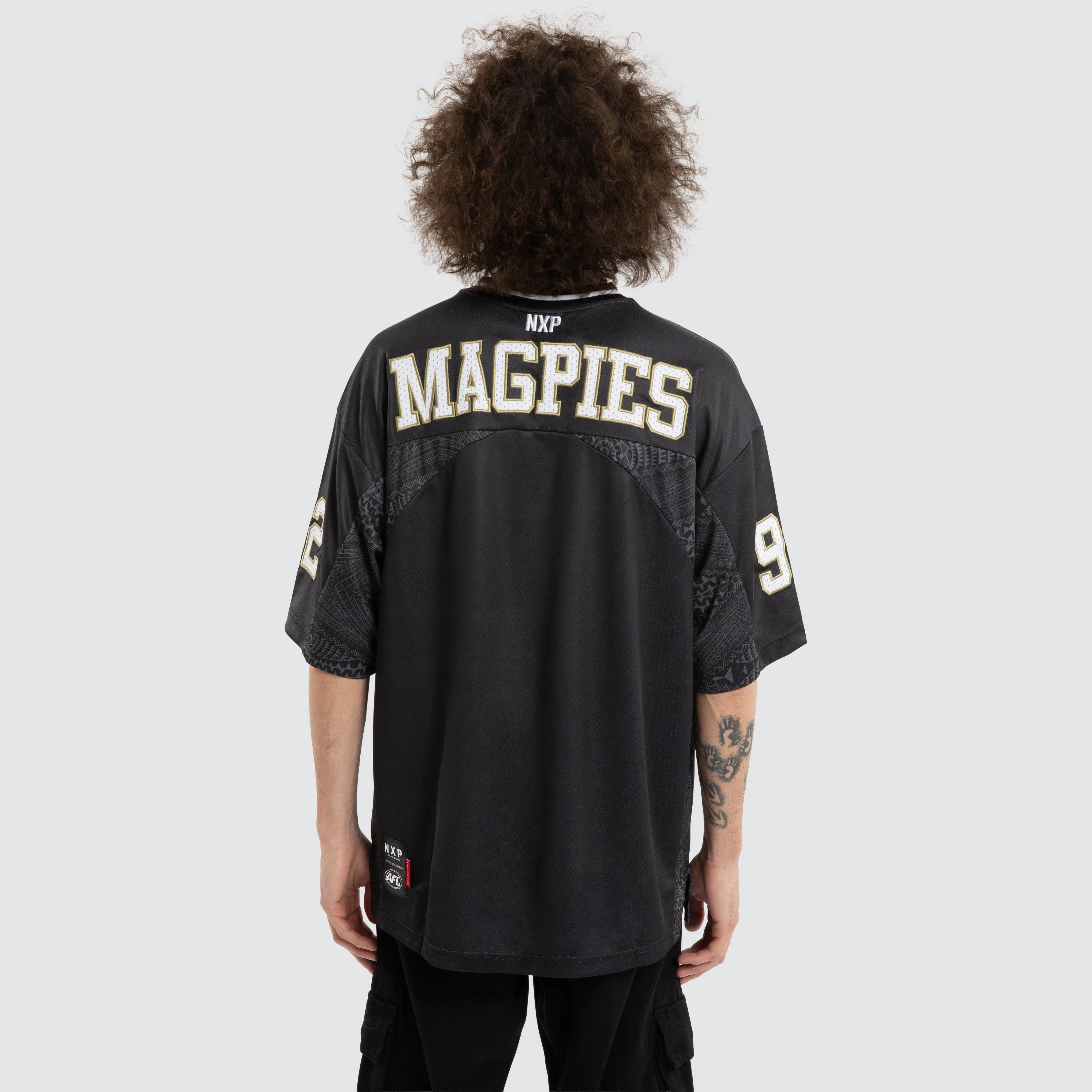 Ben Davis Collingwood Magpies Mesh Jersey Magpies Black sold by Nena and Pasadena product image thumbnail 5