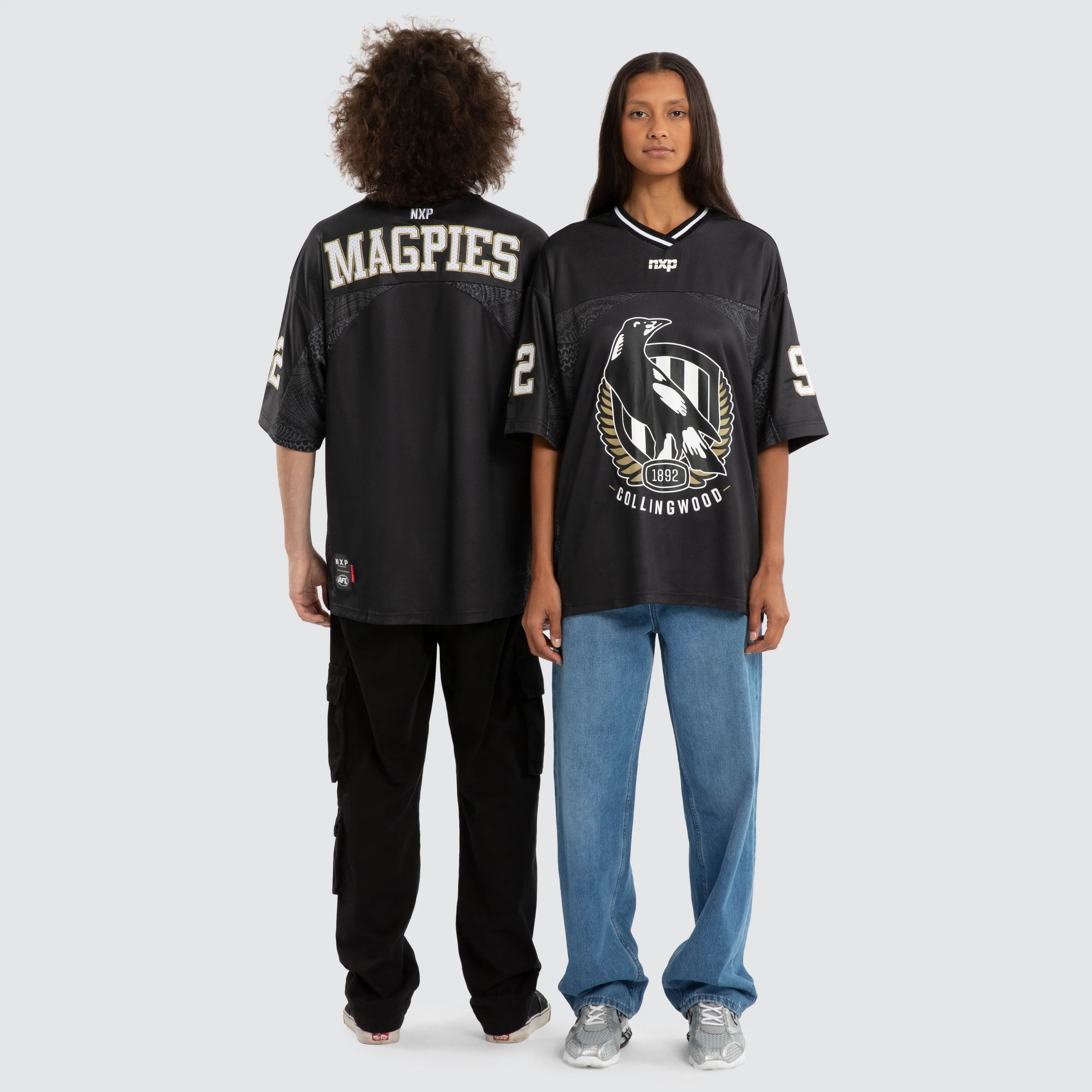 Ben Davis Collingwood Magpies Mesh Jersey Magpies Black sold by Nena and Pasadena product image thumbnail 4