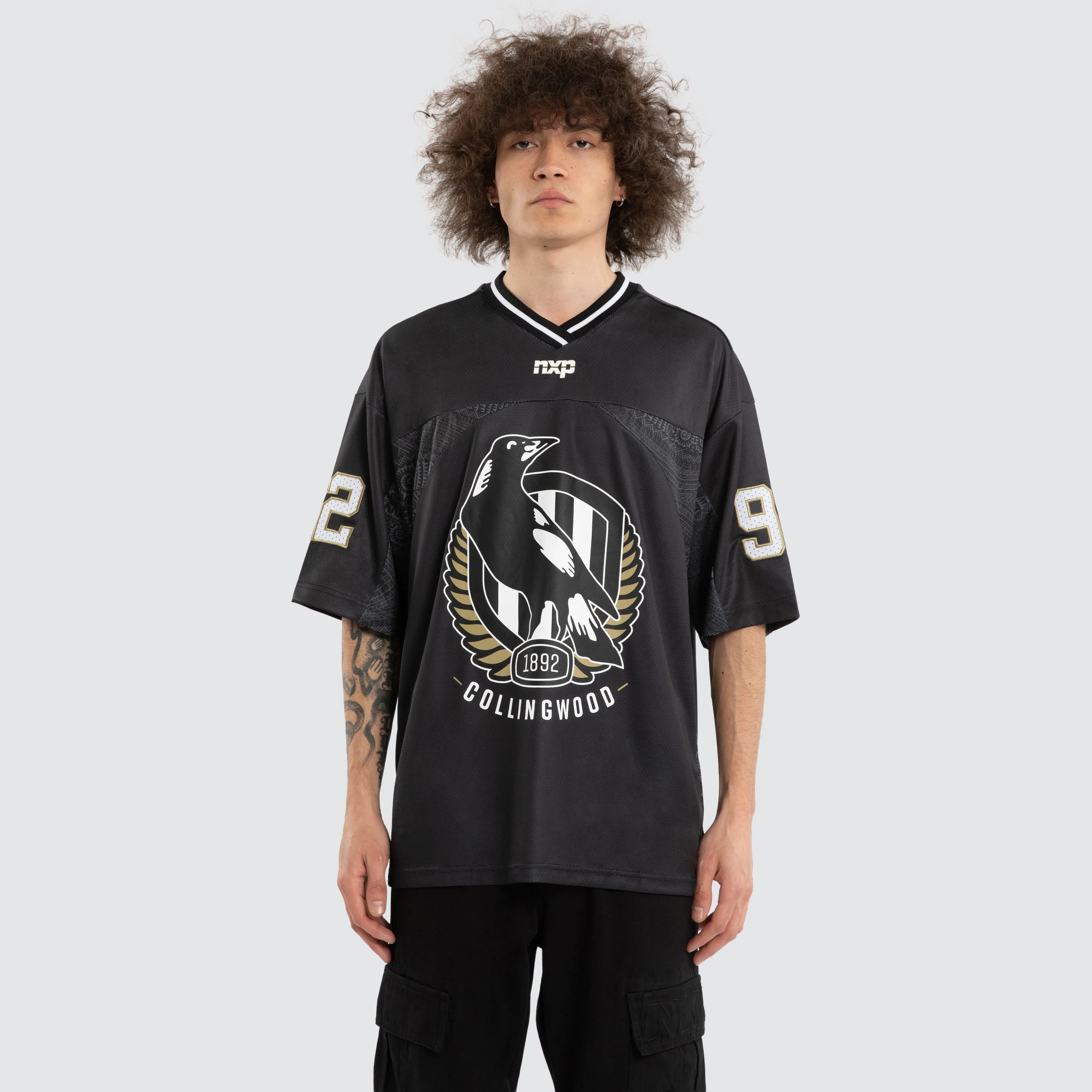 Ben Davis Collingwood Magpies Mesh Jersey Magpies Black sold by Nena and Pasadena product image thumbnail 2
