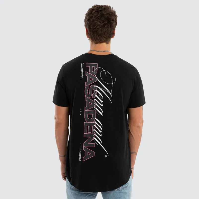 Crimson Dual Curved Tee Jet Black made by Nena and Pasadena