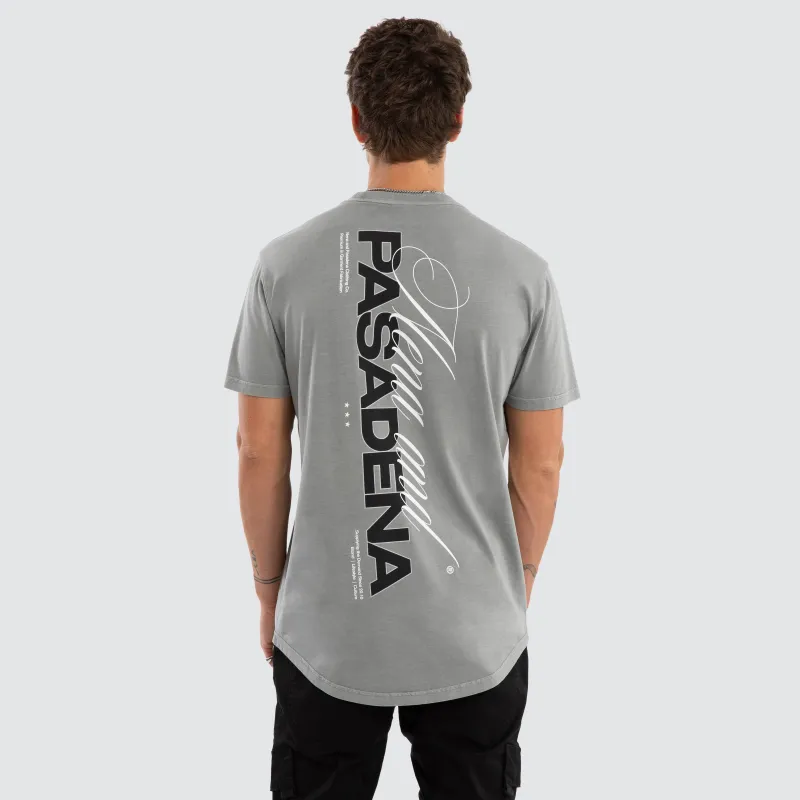 Smouldr Dual Curved Tee Pigment Neutral Grey made by Nena and Pasadena