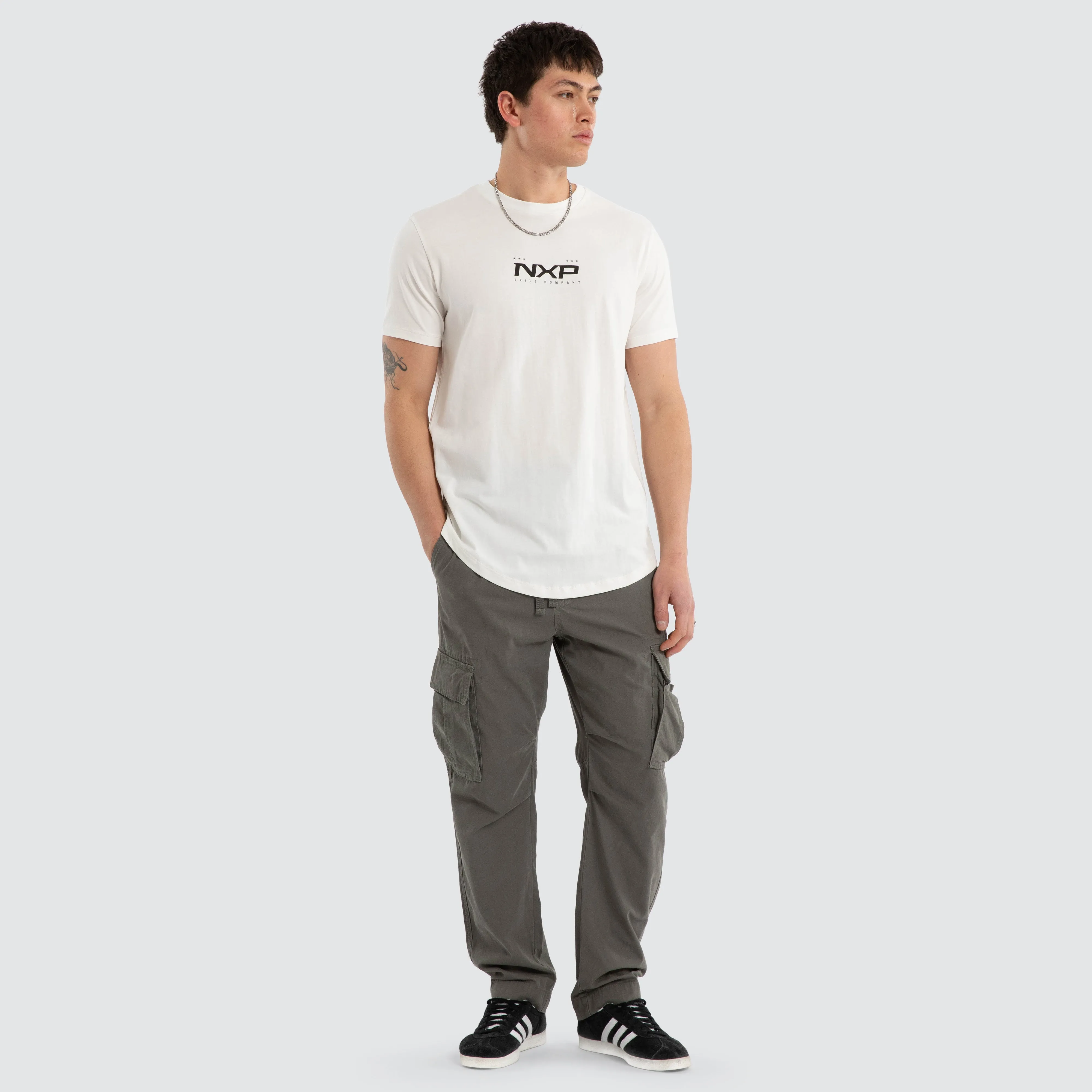 Deliberate Dual Curved Tee Natural White sold by Nena and Pasadena product image thumbnail 3