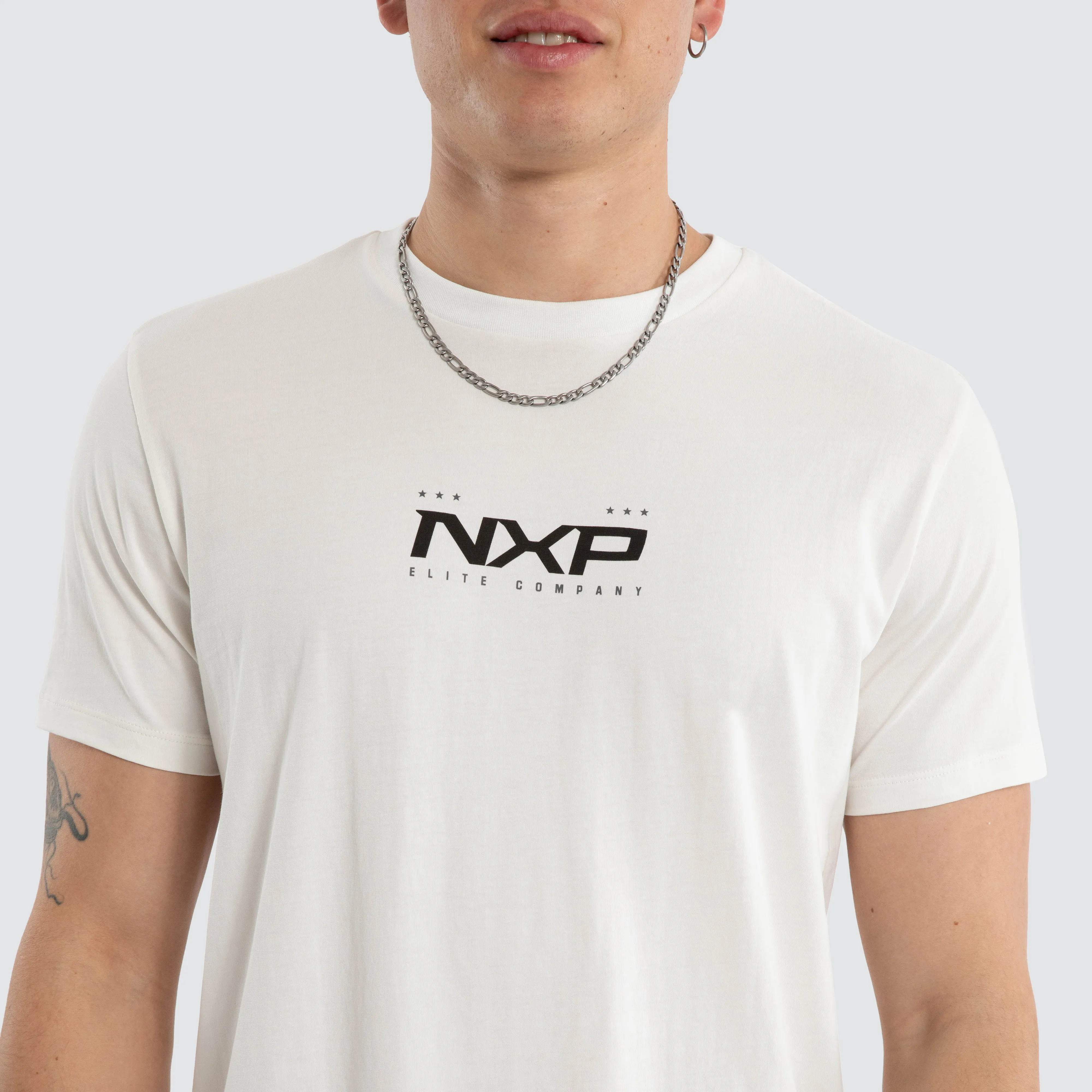Deliberate Dual Curved Tee Natural White sold by Nena and Pasadena product image thumbnail 5