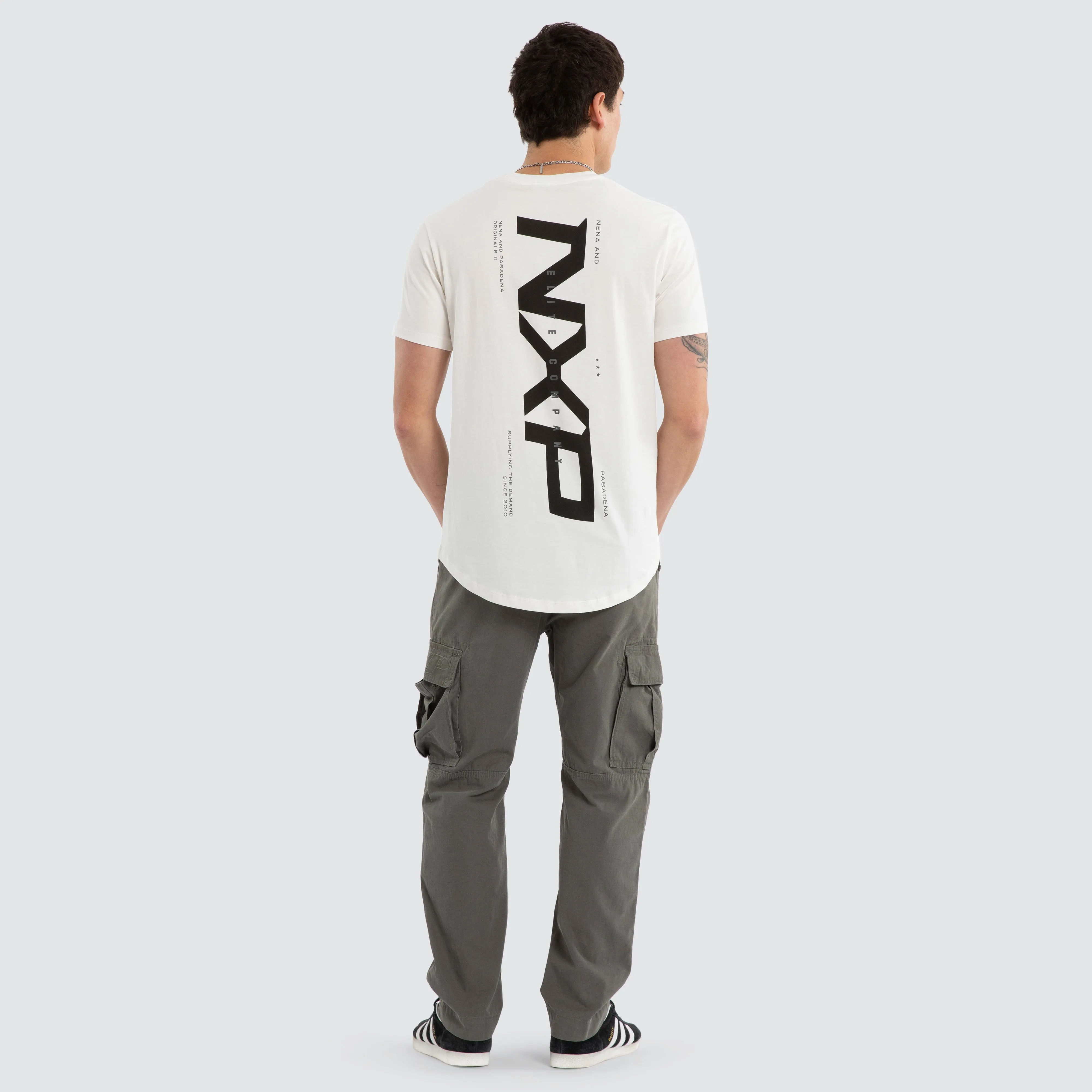 Deliberate Dual Curved Tee Natural White sold by Nena and Pasadena product image thumbnail 4