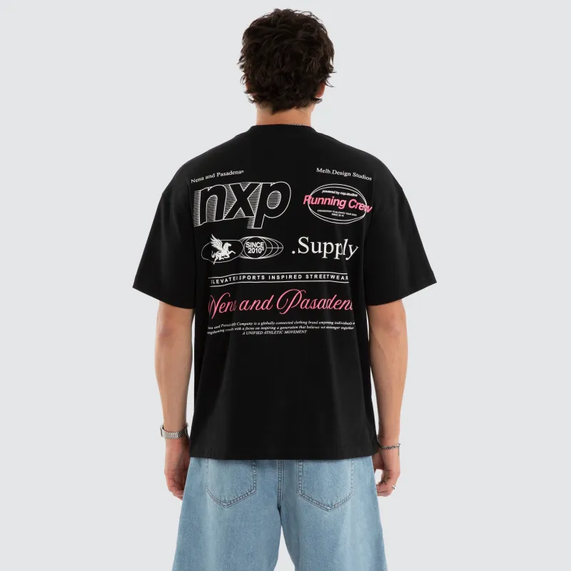 Nightworks Raptor Tee Anthracite Black made by Nena and Pasadena