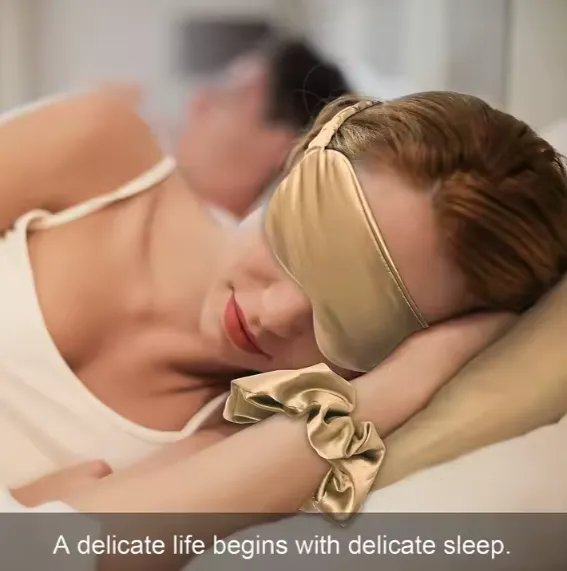 Silky Satin Pillowcase Set with Eye Mask and Scrunchie, Gift Box sold by Sleep Sassy product image thumbnail 2
