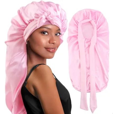 Long Satin Bonnet With Wrap Tie sold by Sleep Sassy product image thumbnail 3