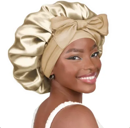 Large Satin Bonnet With Wrap Tie sold by Sleep Sassy product image thumbnail 4