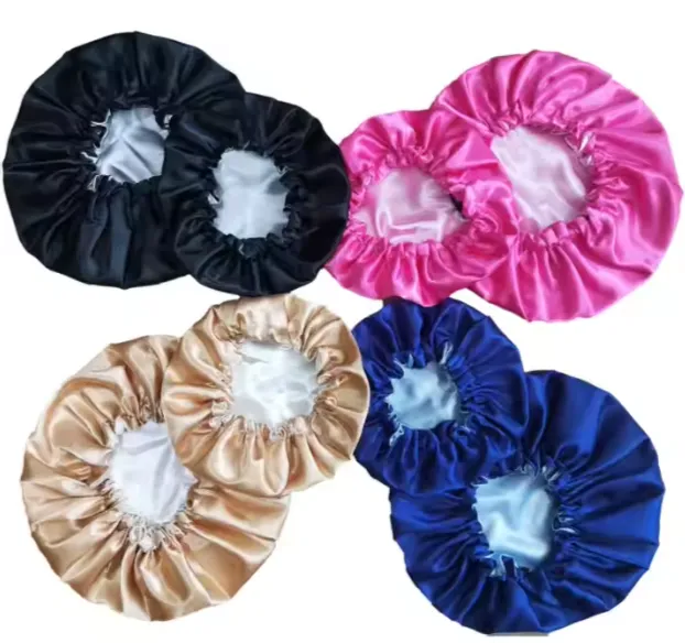 Satin Silk Mommy and Me Adjustable, Reversible Bonnet Sets sold by Sleep Sassy product image thumbnail 2