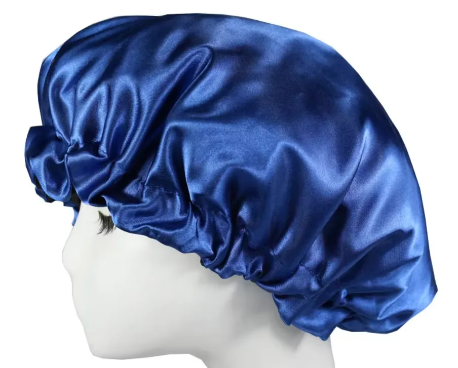 Adjustable Elastic Double Layer Reversible Satin Bonnet sold by Sleep Sassy product image thumbnail 3
